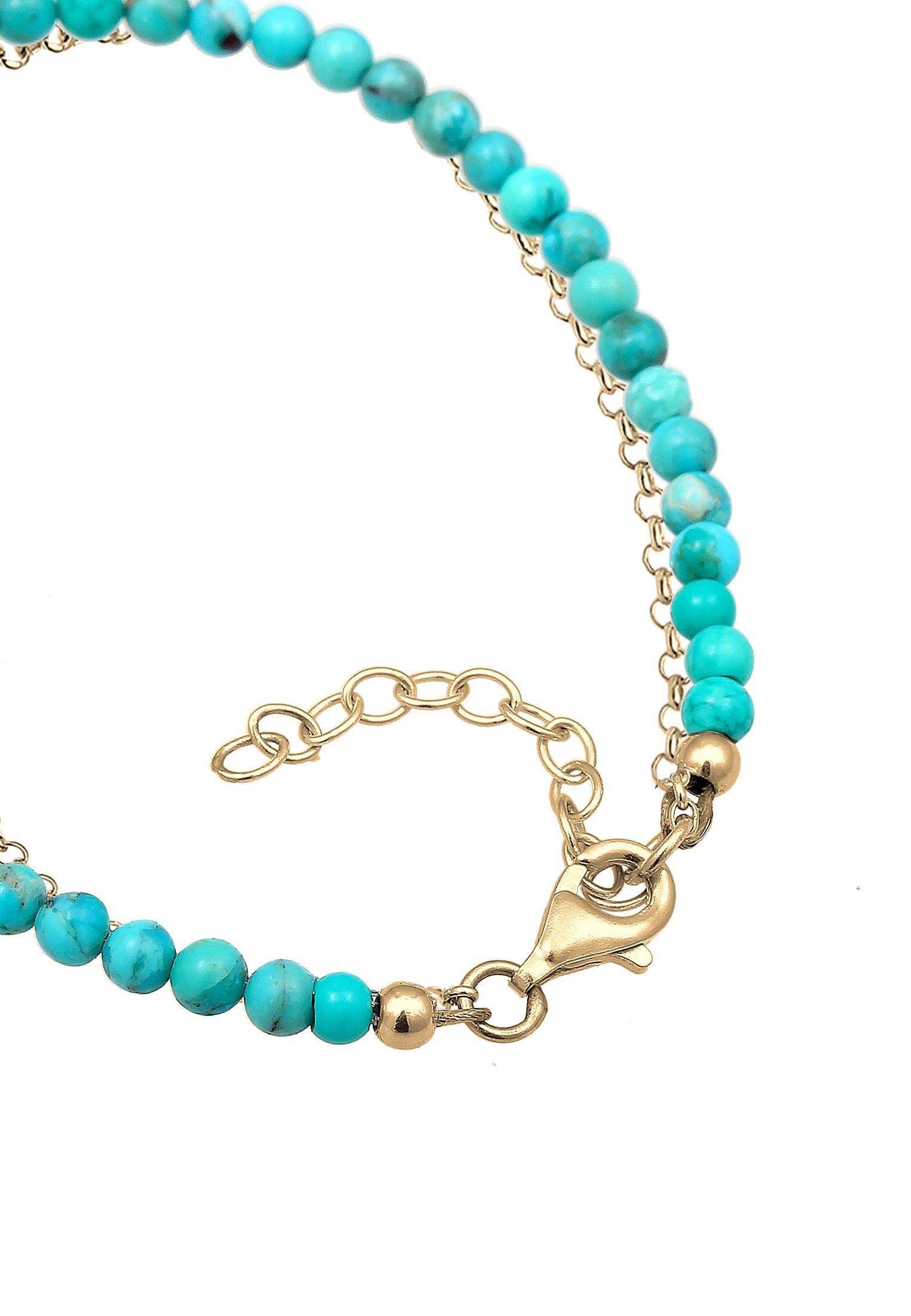 Elli Armkette »Armband Layer Howlith Edelstein Beads Boho 925er Silber«