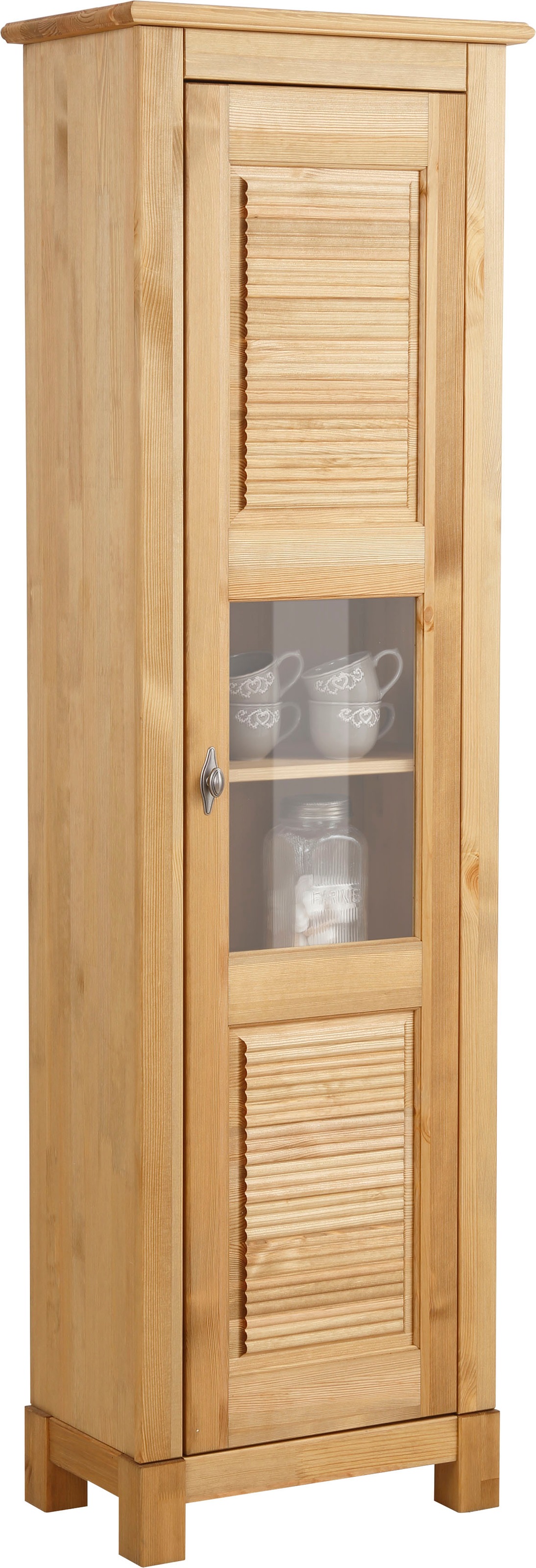 Home affaire Vitrine »Rauna«, Höhe 180 cm, aus massiver Kiefer