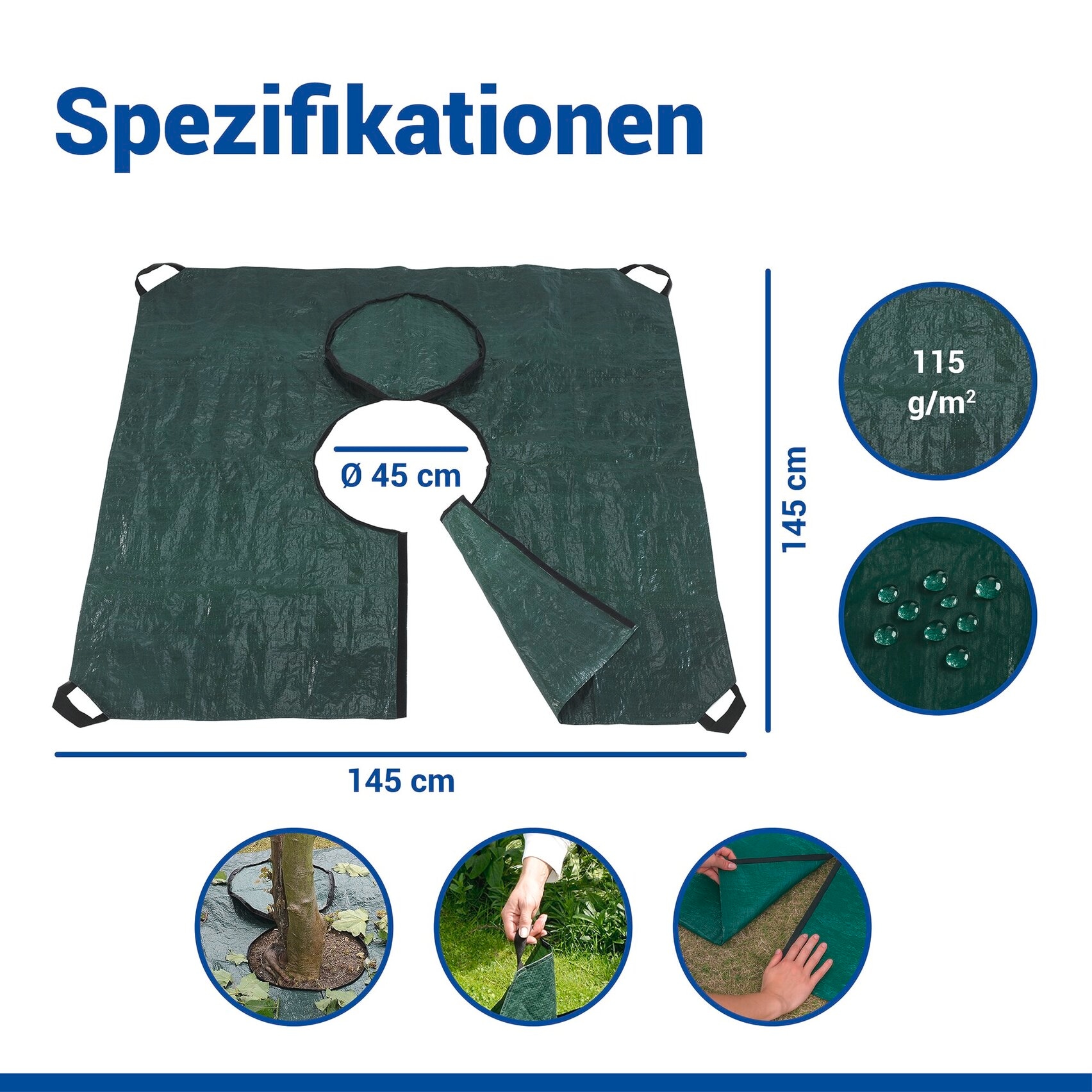 WENKO Schutzplane »Profi« für Balkon und Garten, 145x145 cm