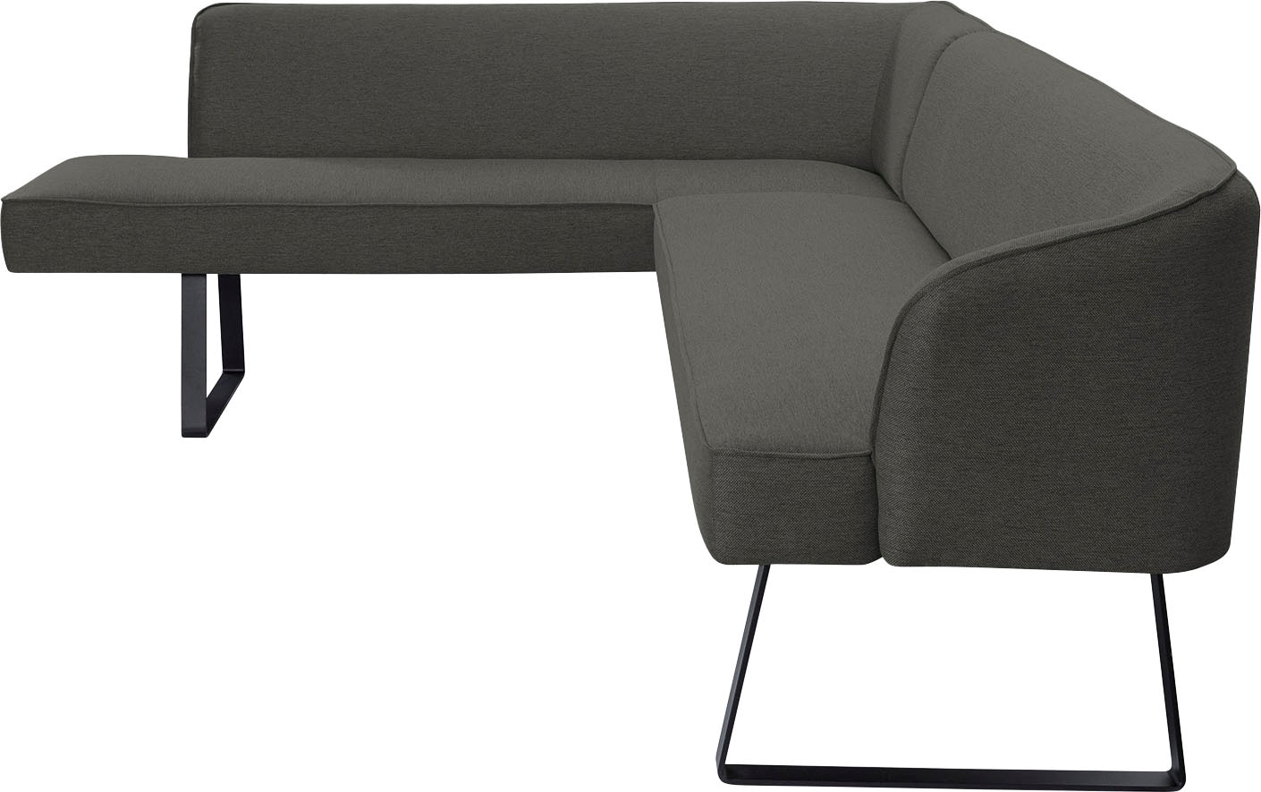 exxpo - sofa fashion Eckbank »Americano« mit Keder und Metallfüßen, Bezug in verschiedenen Qualitäten