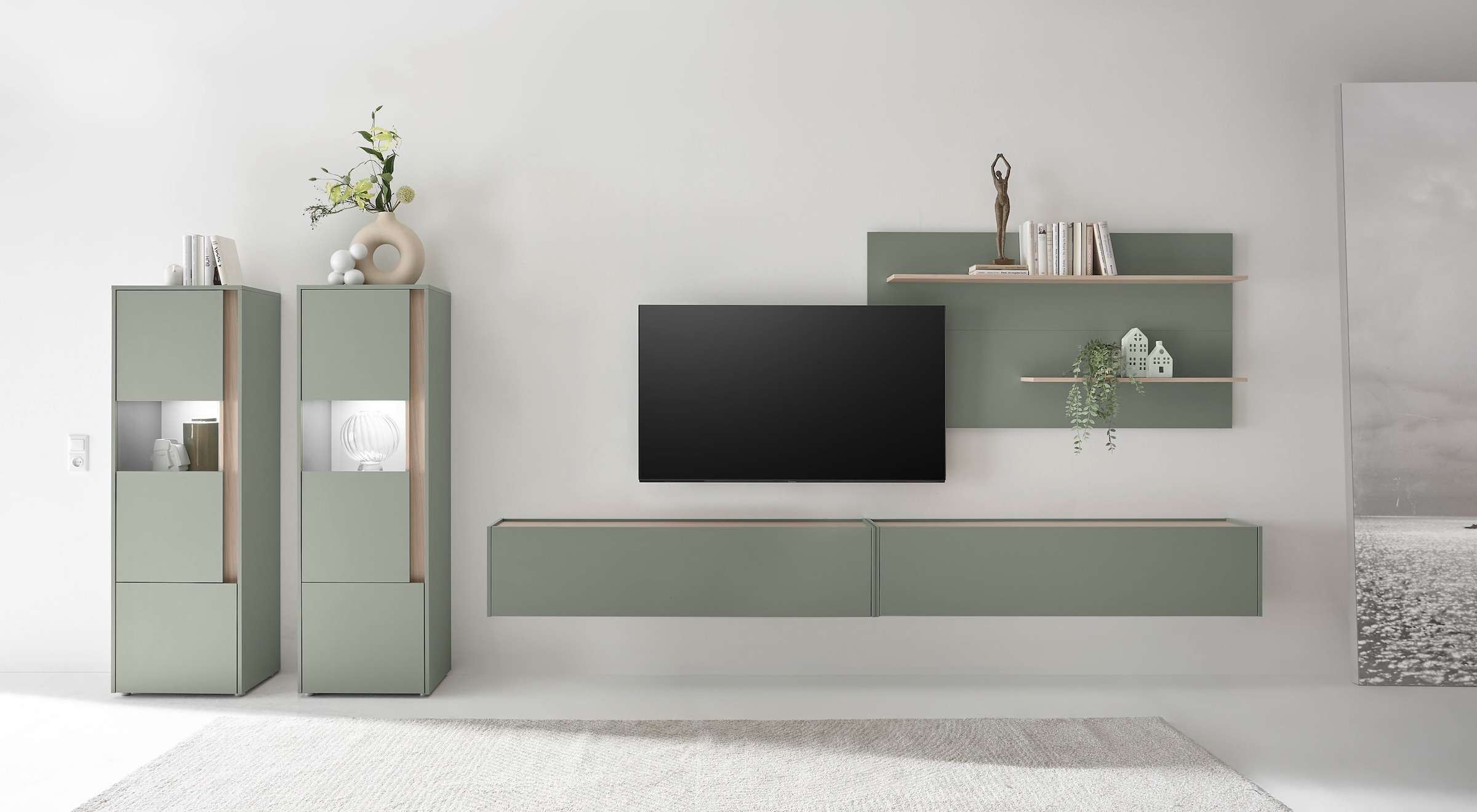 Home affaire Wohnwand »City/Giron, moderne Anbauwand, Komplettset in vielen Farben verfügbar« Set, 5 Stk. tlg.