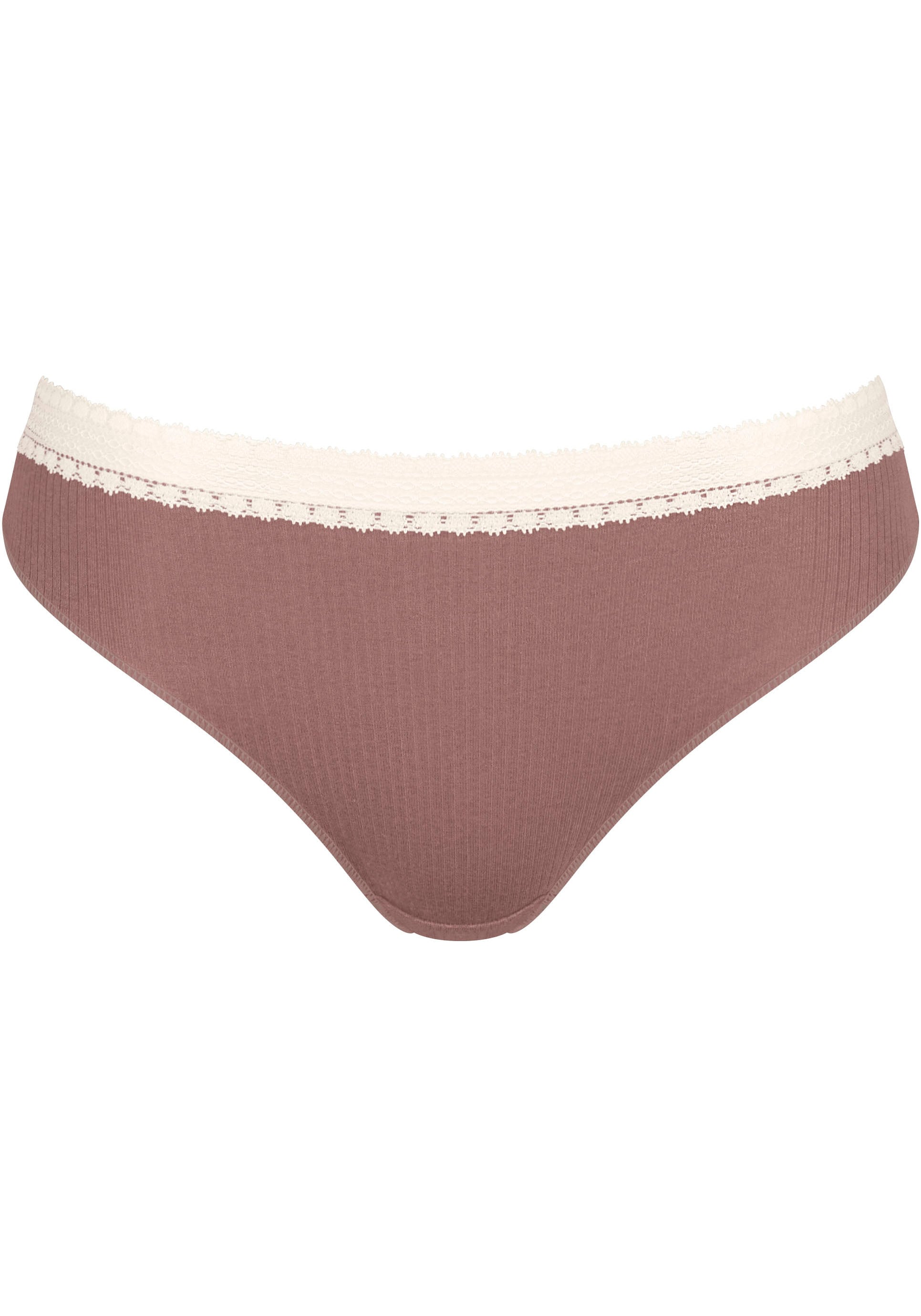 sloggi Tai-Slip »GO Ribbed«, (2er Pack), Feinripp, Baumwollmix, Stretch-Spitze, bequem, elastisch, weich