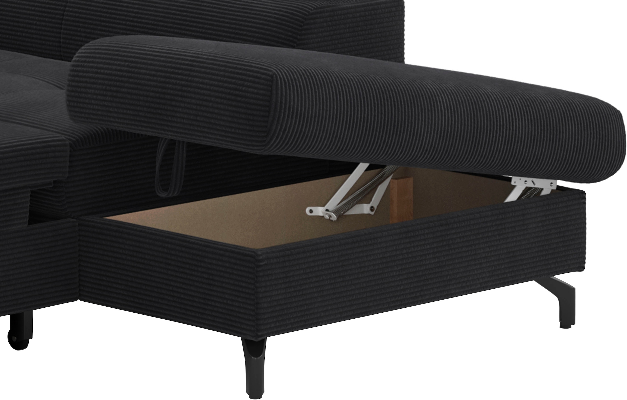 COTTA Ecksofa »Aura L-Form«, mit Schlaffunktion, Bettkasten und Kopfteilverstellung
