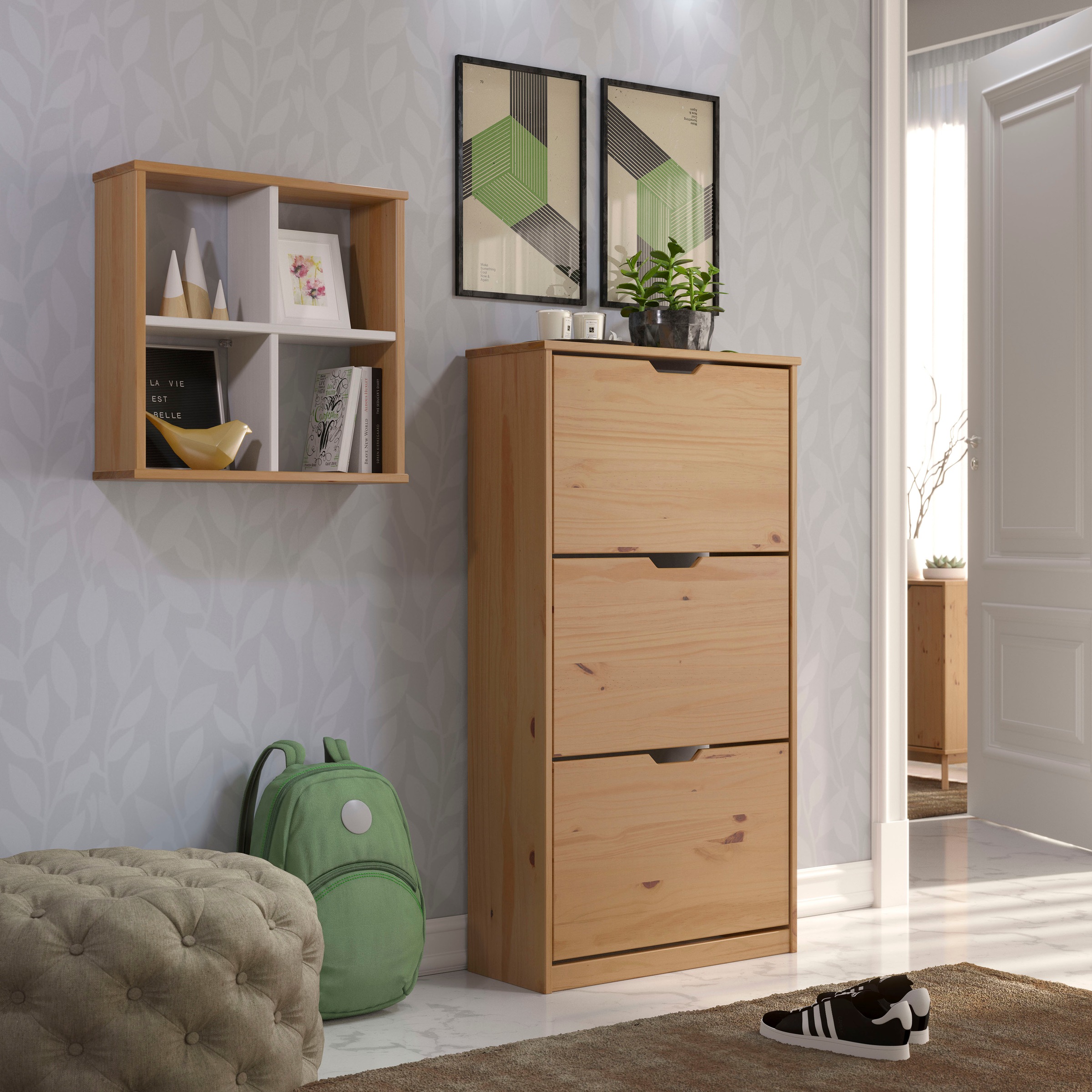 INTER-FURN Schuhschrank »Mestre«, praktisch und aus massiver Kiefer