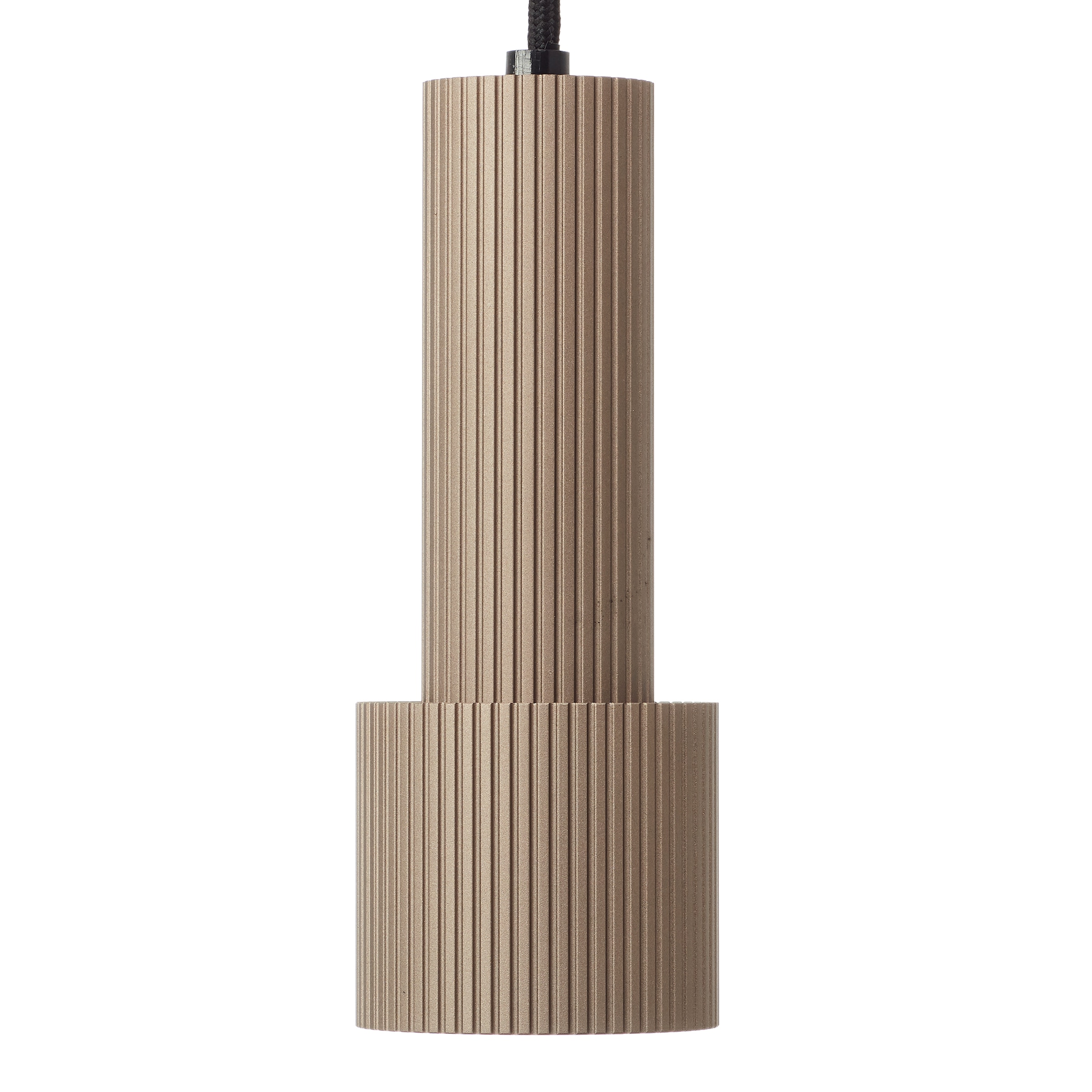 Brilliant Pendelleuchte »Cadiz«, 1 flammig, Leuchtmittel GU10 | ohne Leuchtmittel, 150 x 13 cm, GU10, kürzbar, Aluminium, matt schwarz/bronzefarben
