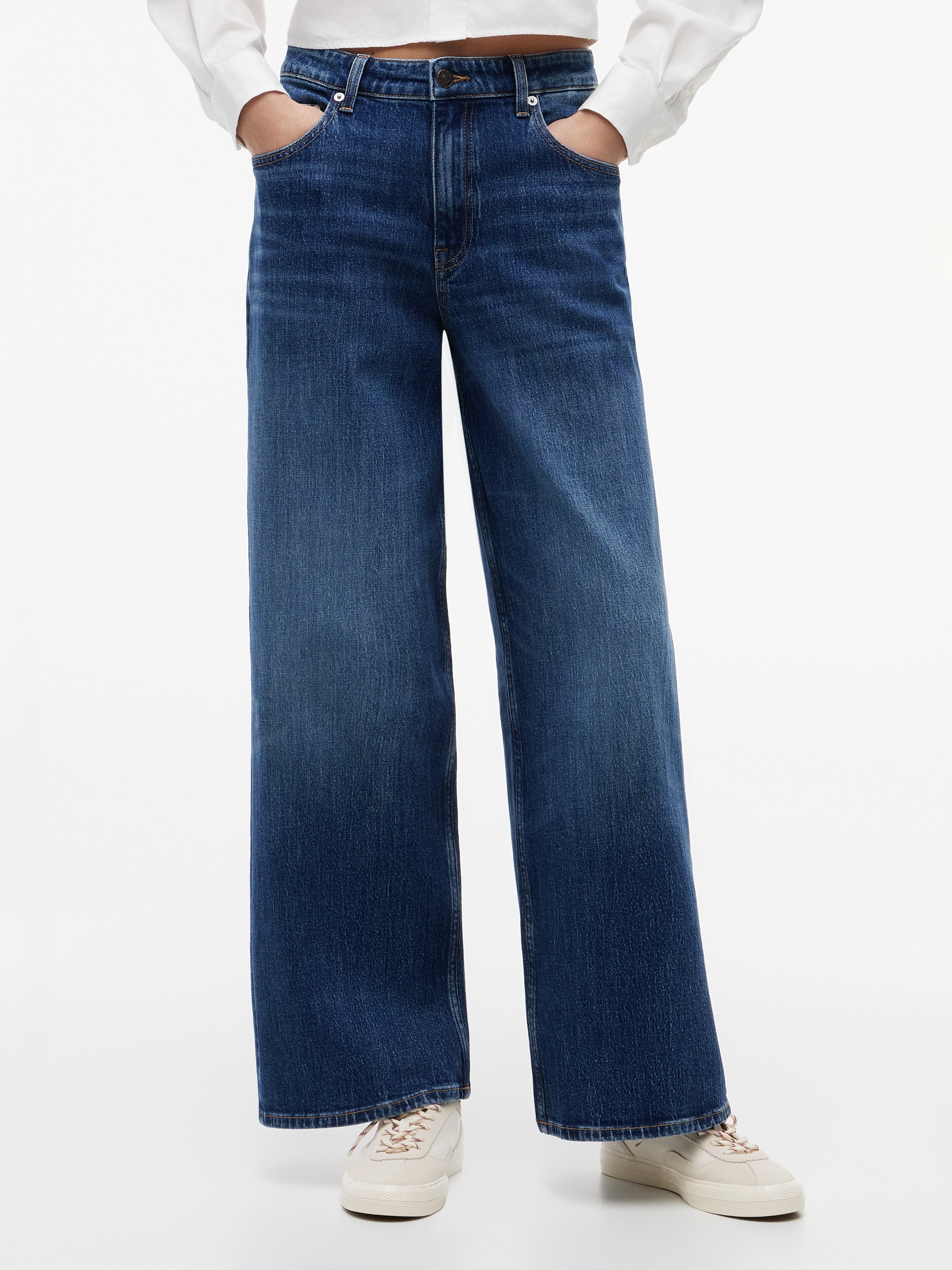Tommy Jeans Loose-fit-Jeans »CHARLIE MR LOOSE W« Denim mit Leinen, loose fit, teil-elastisches Bündchen