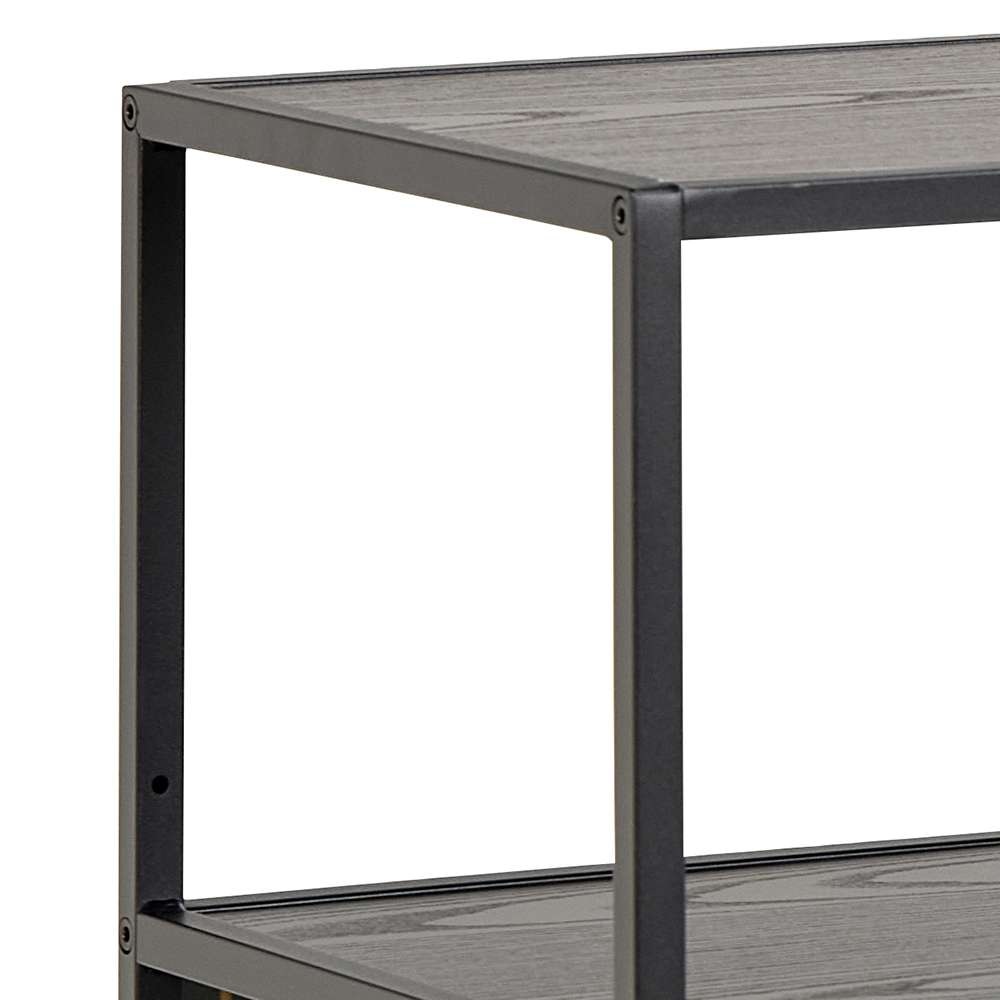 ACTONA GROUP Bücherregal »Seaford, Standregal, Regal, Raumteiler« 114x35x78 cm,  schwarzer Stahlrahmen, 5 Regale, Wendemodul, Breite 114 cm