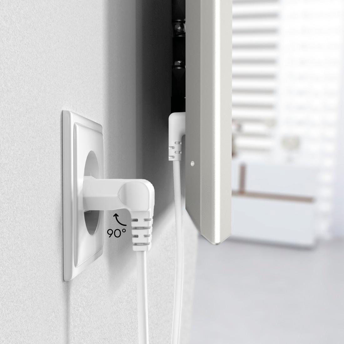 Hama Netzkabel »Netzkabel, beidseitig gewinkelt, Euro Stecker, Doppelnut, C7, 1,5 m«, Typ C (Eurostecker), 150 cm