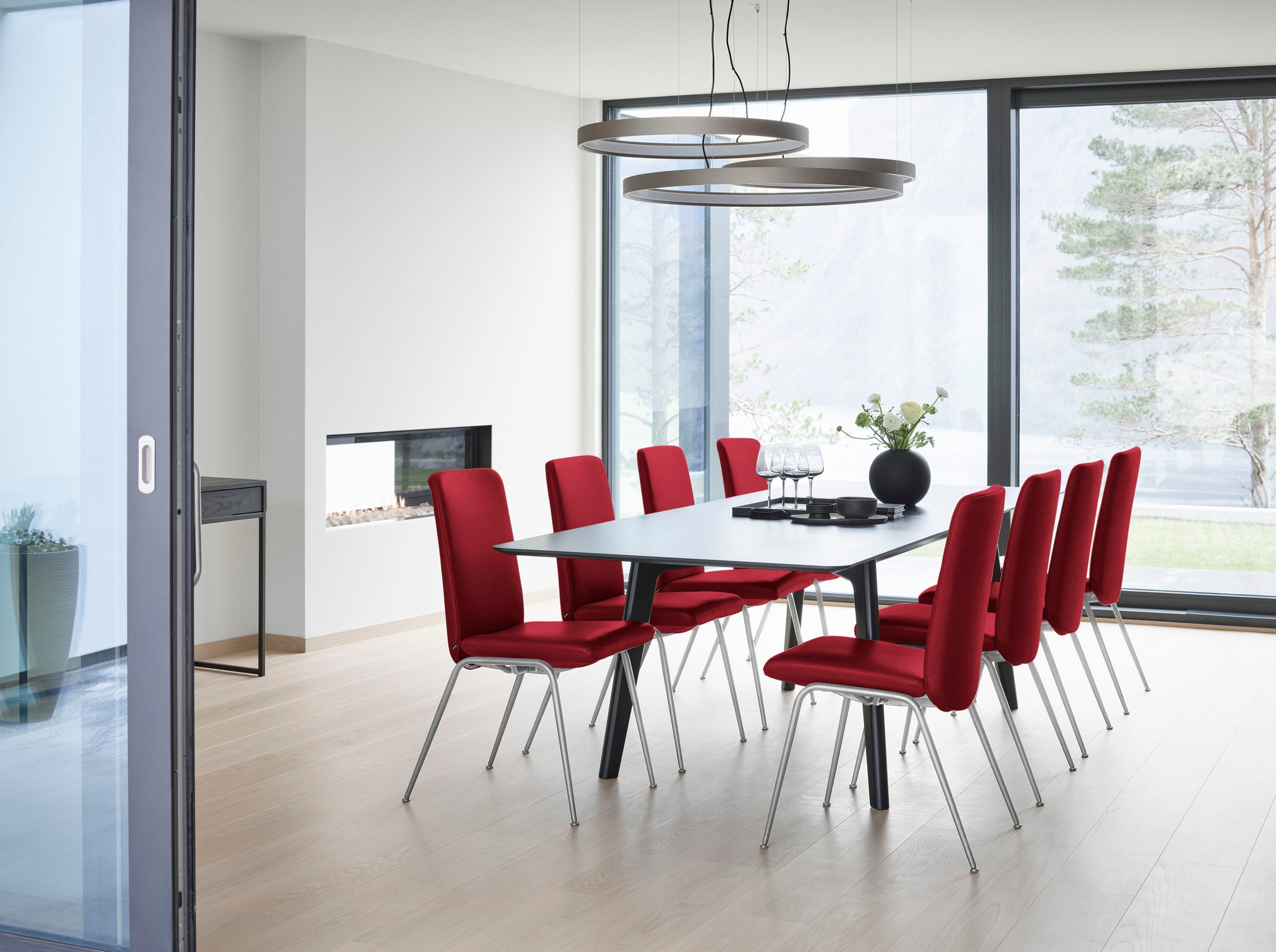 Stressless® Polsterstuhl »Laurel«, ROHLEDER Stoff Q2 FARON, Low Back, Größe L, mit Beinen aus Stahl in Schwarz matt