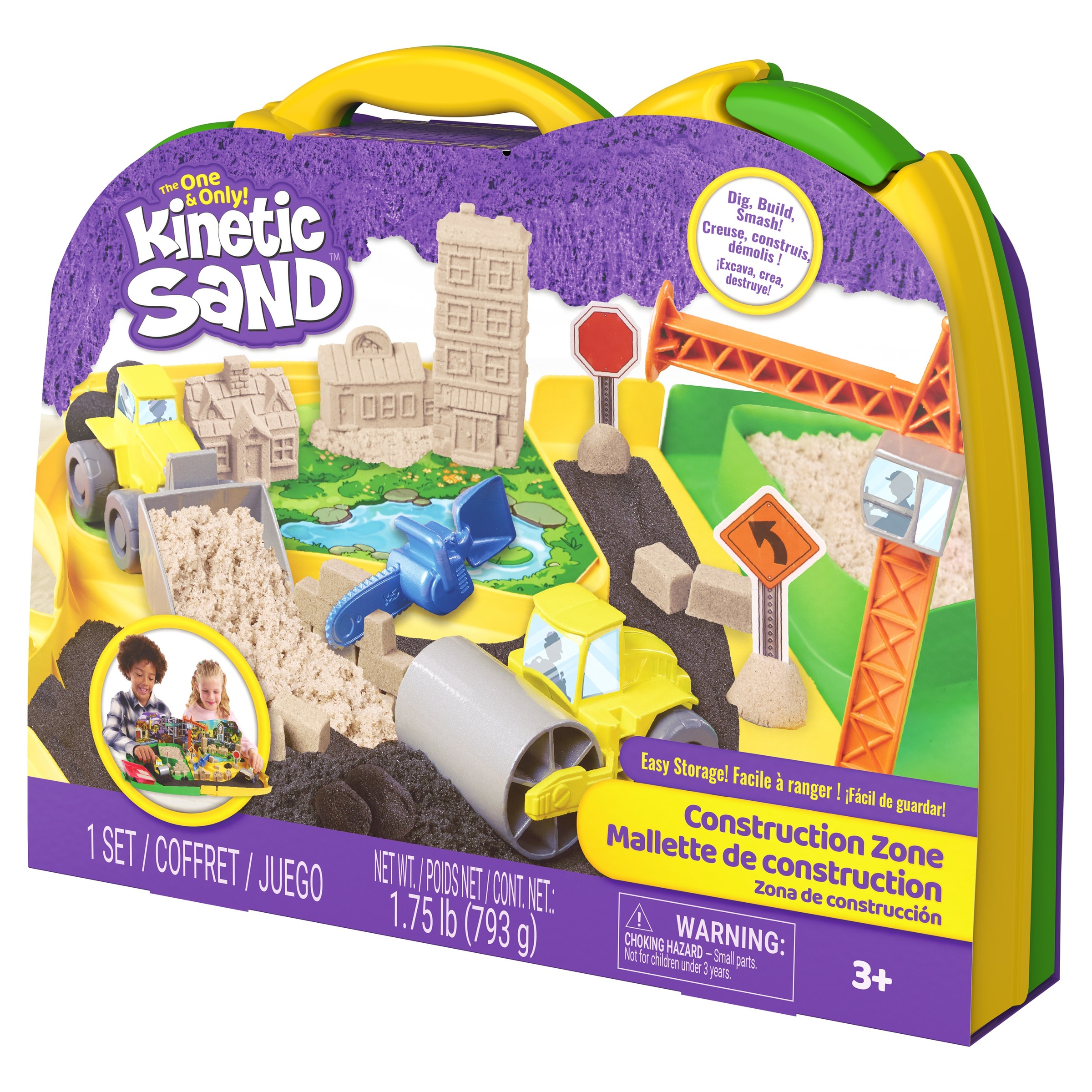 Spin Master Kreativset »Kinetic Sand Deluxe Baustellen-Koffer«