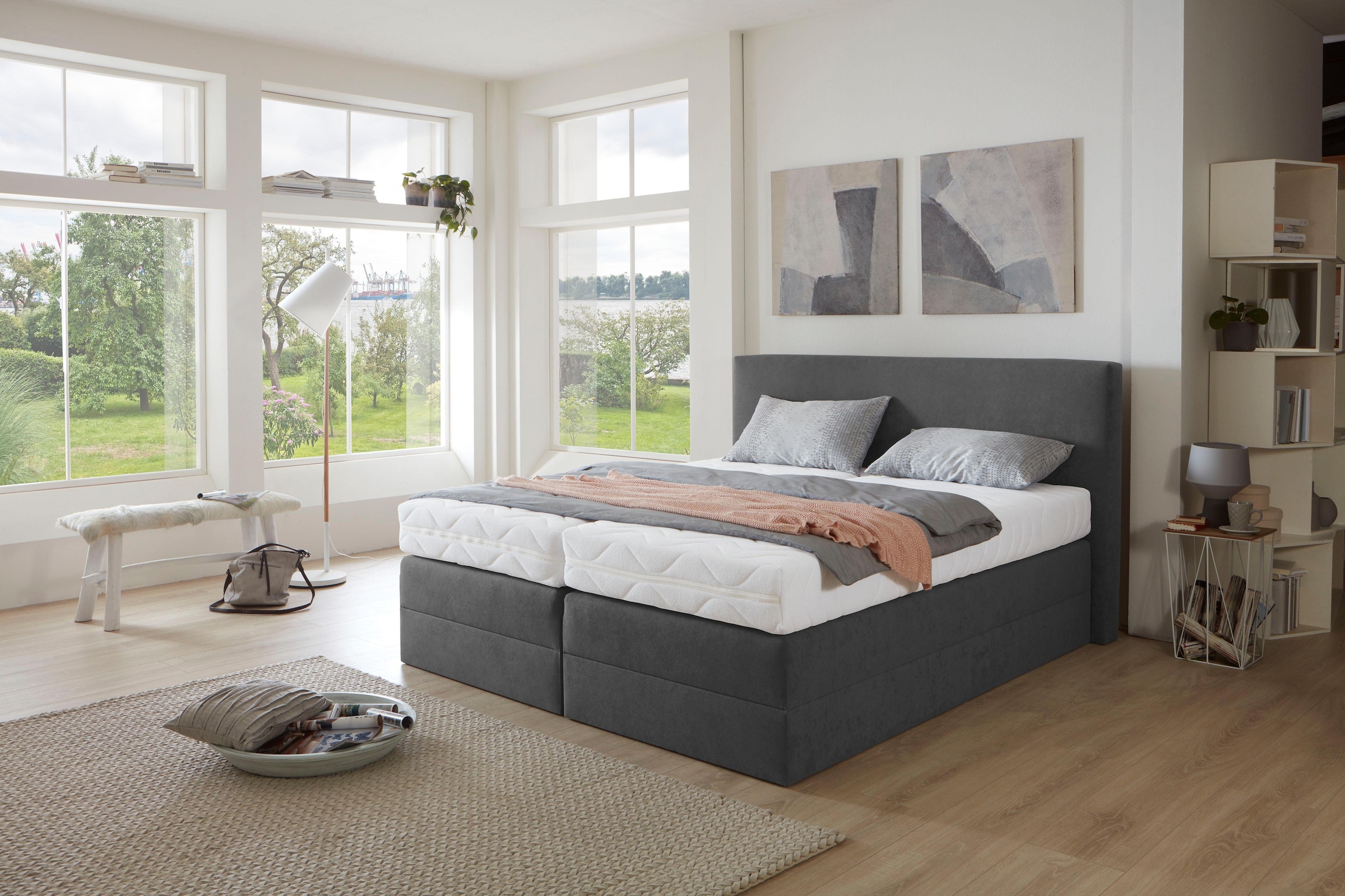 Westfalia Schlafkomfort Boxspringbett, wahlweise mit Kaltschaum-Topper und versch. Matratzenarten/Härtegraden
