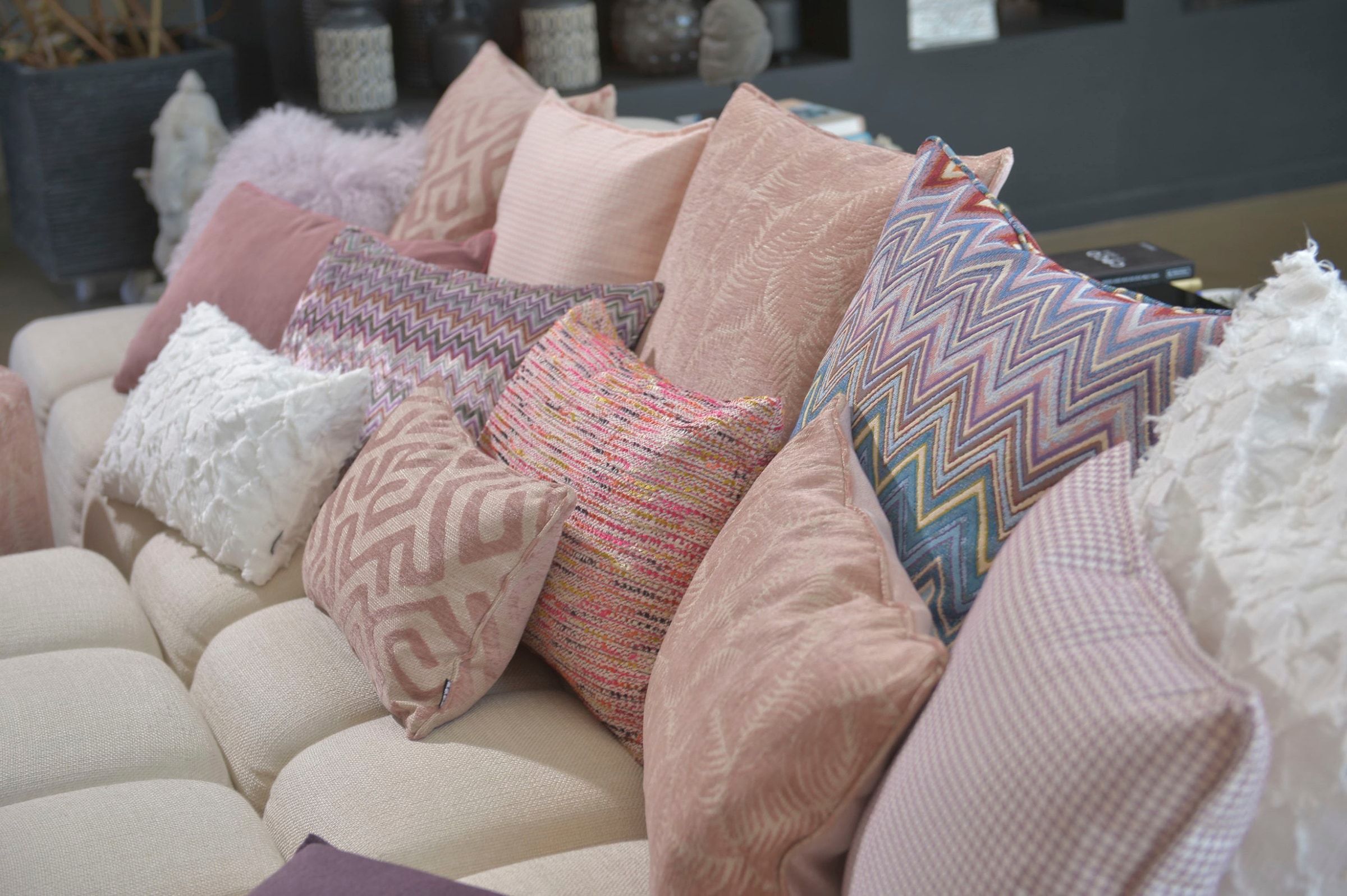 H.O.C.K. Dekokissen »Rebelle« mit Zickzack-Muster