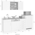 HELD MÖBEL Küchenzeile »Mali«, mit E-Geräten, Breite 210 cm