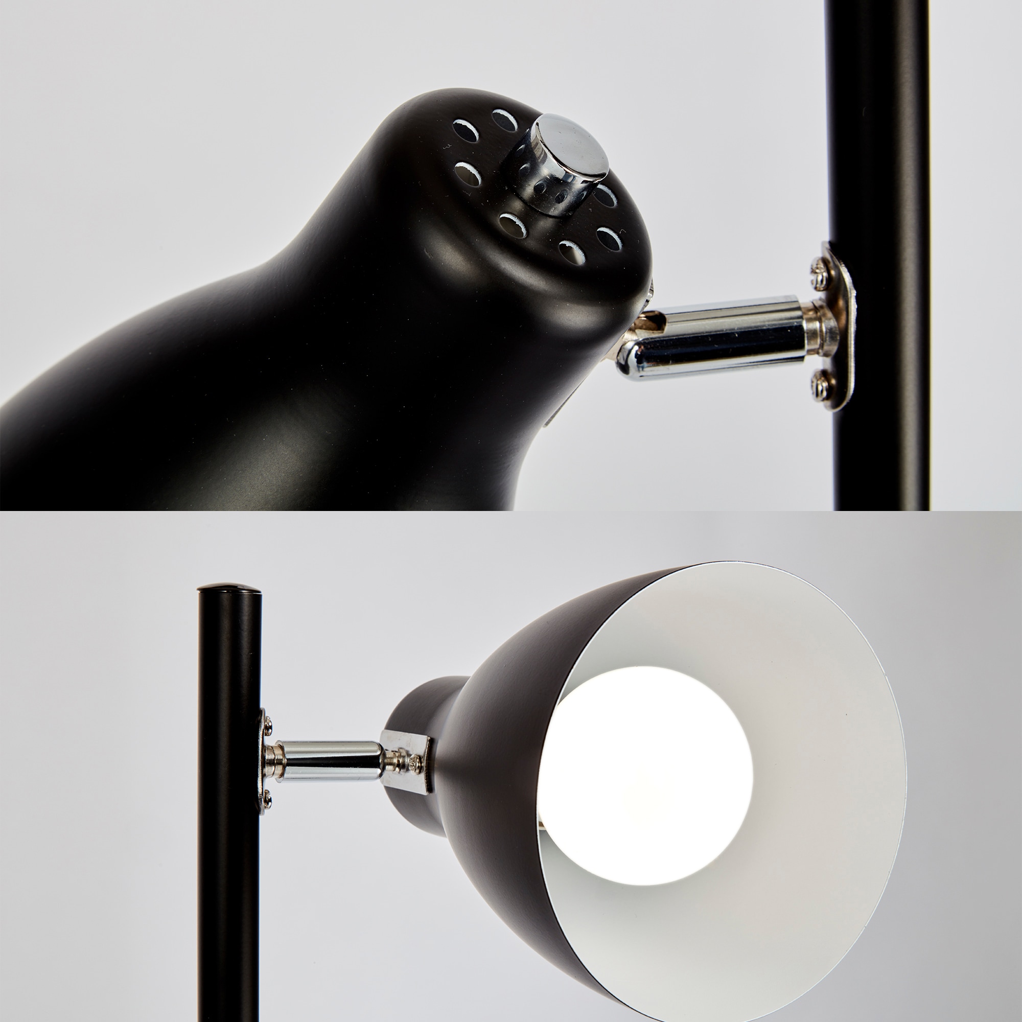 B.K.Licht Stehlampe, für 3 x E27, max. 25 Watt (ohne Leuchtmittel), inkl. Kabelschalter, Reflektor dreh- und schwenkbar