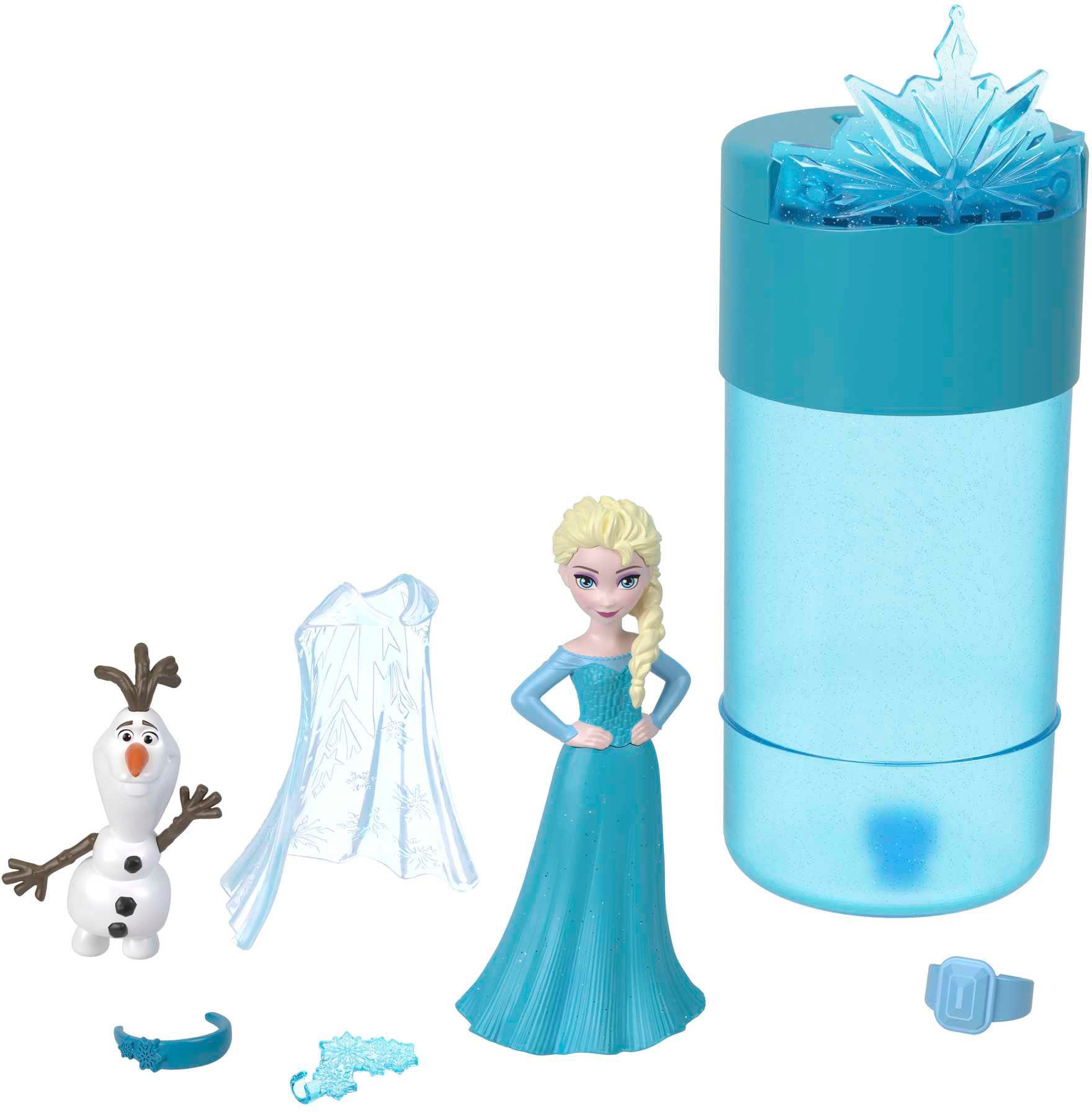Mattel® Minipuppe »Disney Die Eiskönigin, Snow Color Reveal mit Überraschungen«, (Set), kleine Puppen