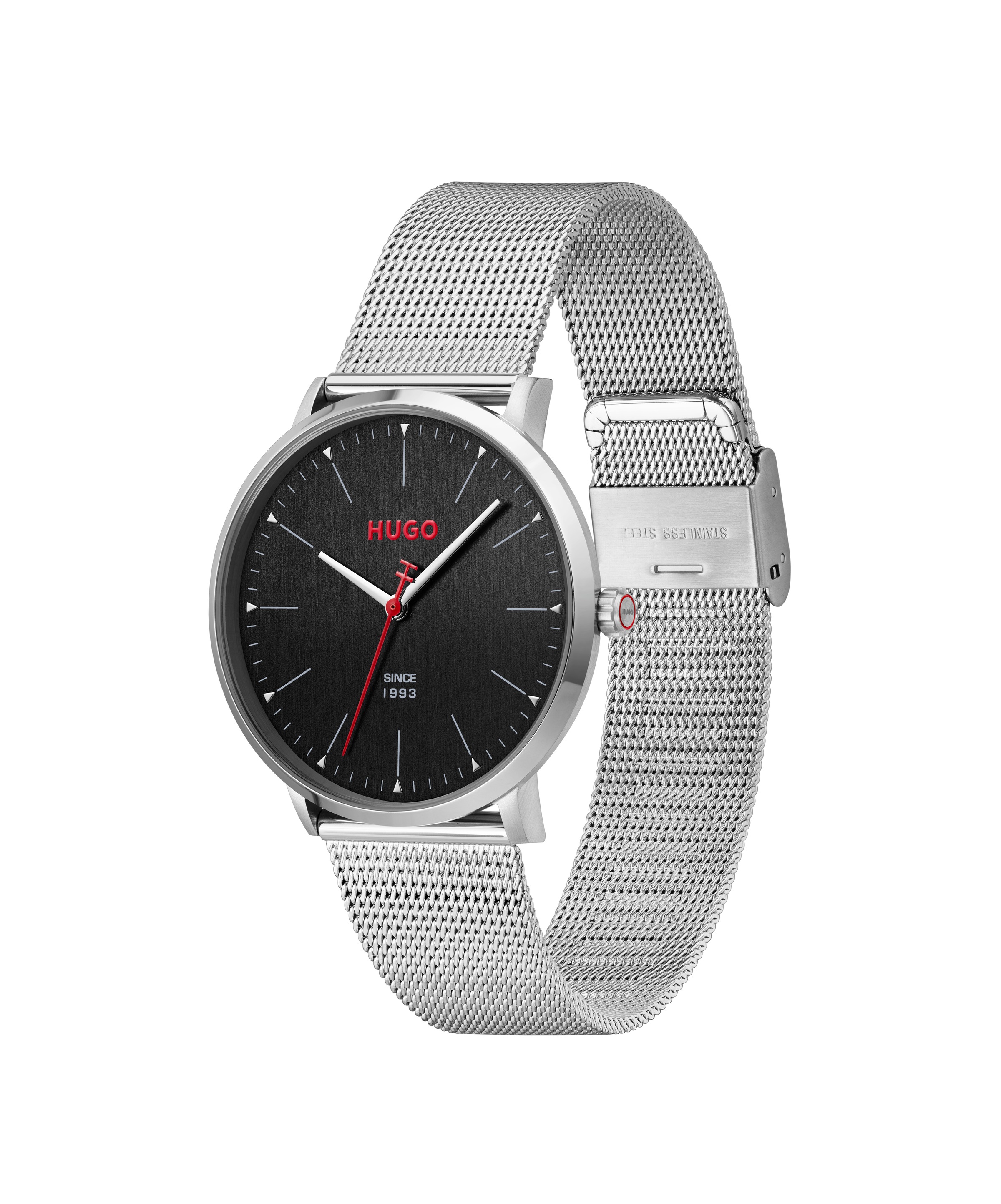 HUGO Quarzuhr »#STYLE« Armbanduhr, Damenuhr, Herrenuhr, Edelstahlarmband, analog