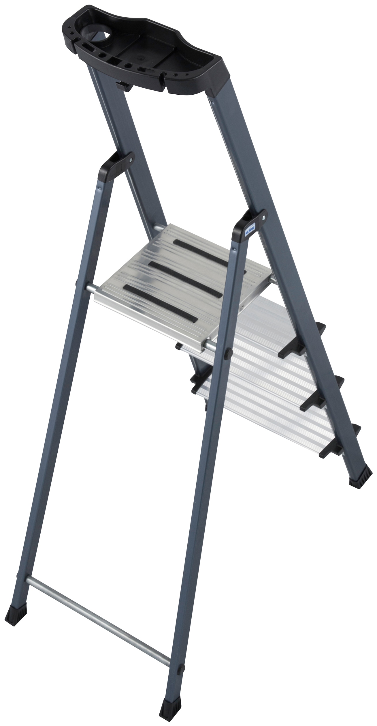 KRAUSE Stehleiter »Securo«, Alu eloxiert, 1x4 Stufen, Arbeitshöhe ca. 285 cm