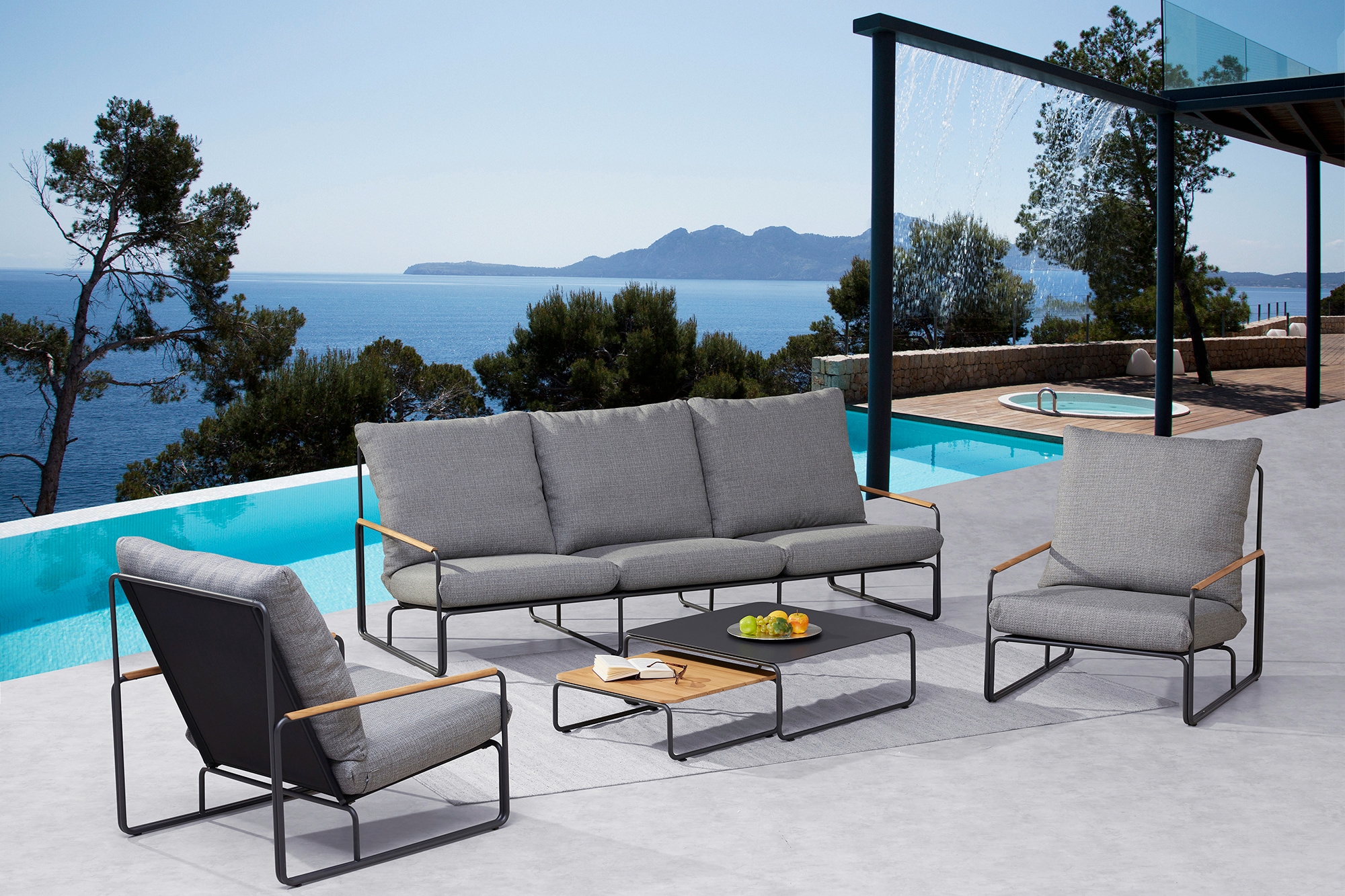 Best Gartenlounge-Set »Portofino«, (5 tlg.), 5-tlg. Lounge-Gruppe Portofino anth
