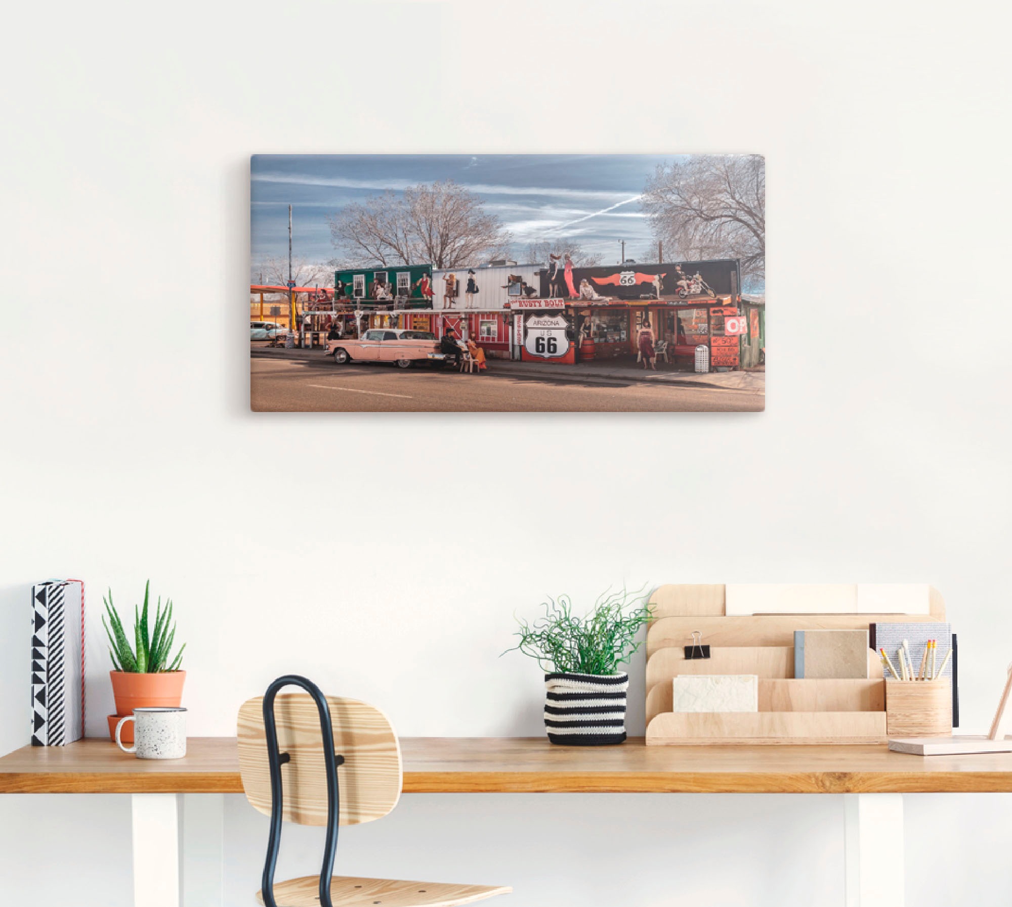 Artland Wandbild »Historische Route 66 in Seligman«, Amerika, (1 St.), als Leinwandbild, Poster in verschied. Größen
