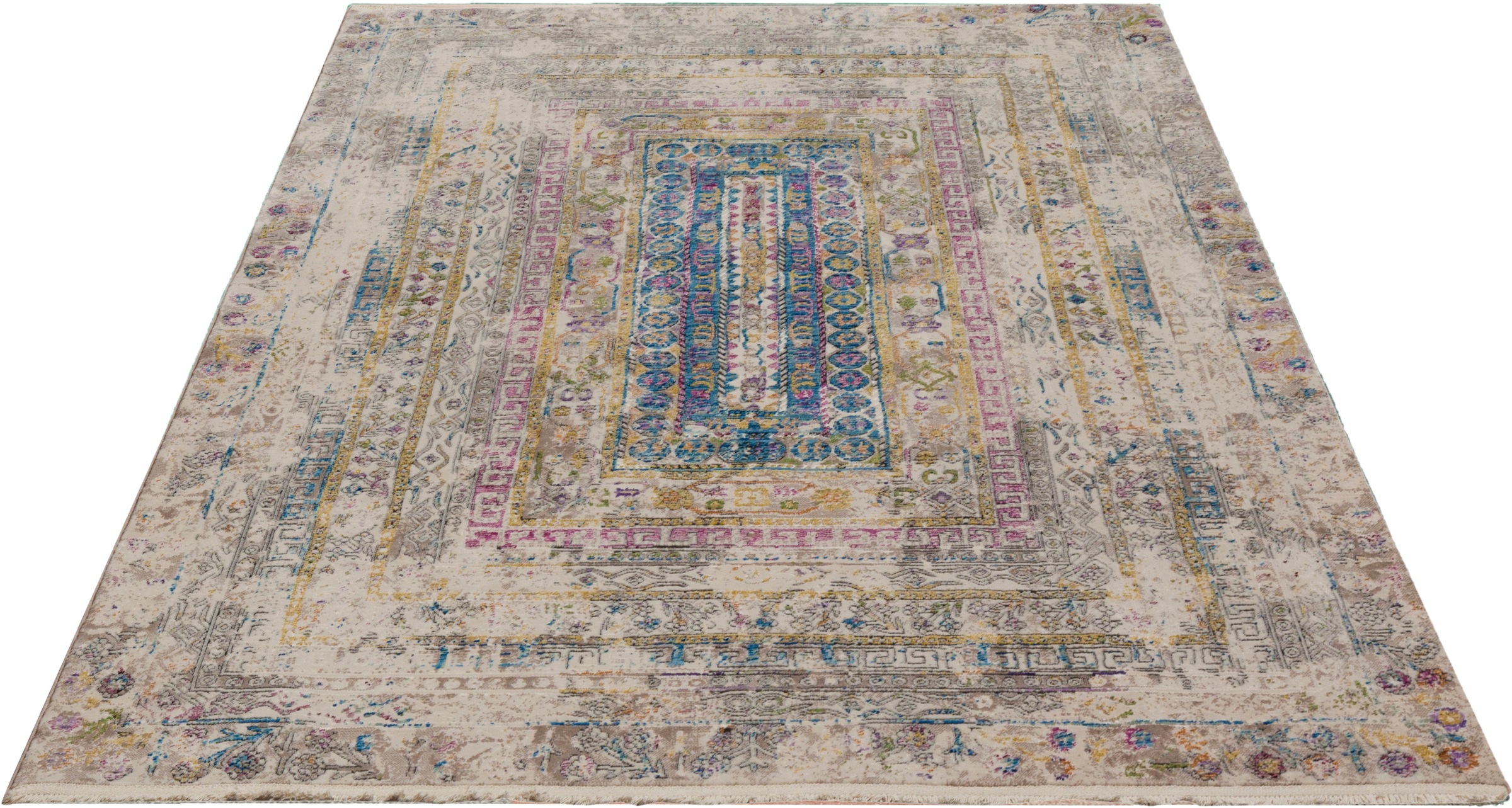 Teppich, »Colorful 24022«, merinos, rechteckig, Höhe 7 mm, maschinell