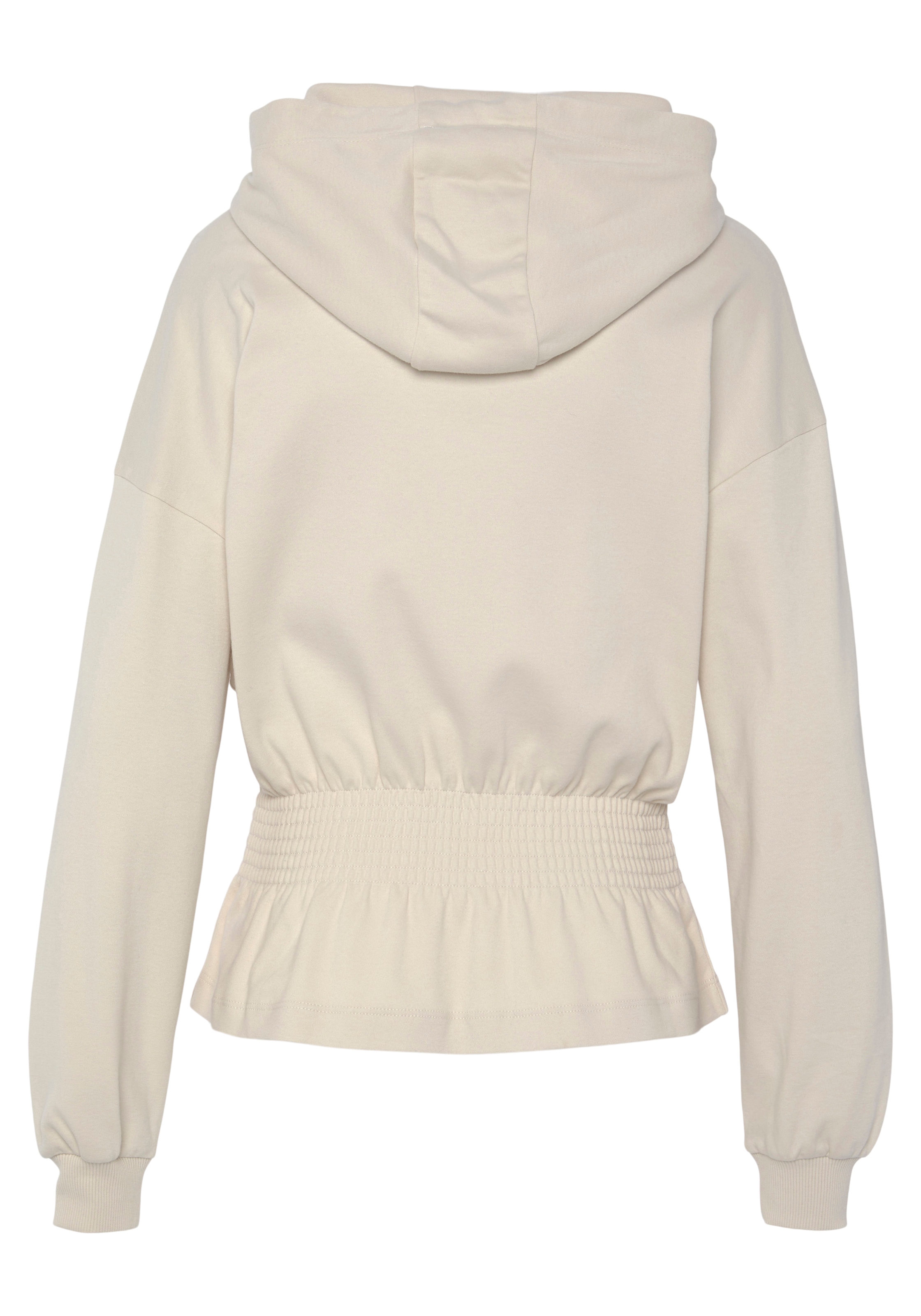 LASCANA Hoodie, mit elastischer Raffung in der Taille, Loungewear