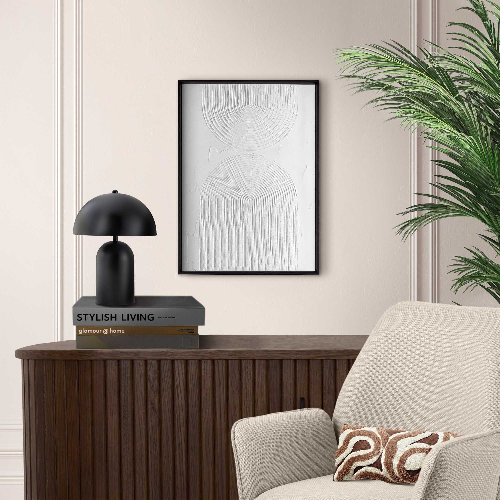 Reinders! Wandbild »Reliefbögen« Wohnzimmer - Schwarz-Weiß - MDF - Abstrakt - 30x40 cm