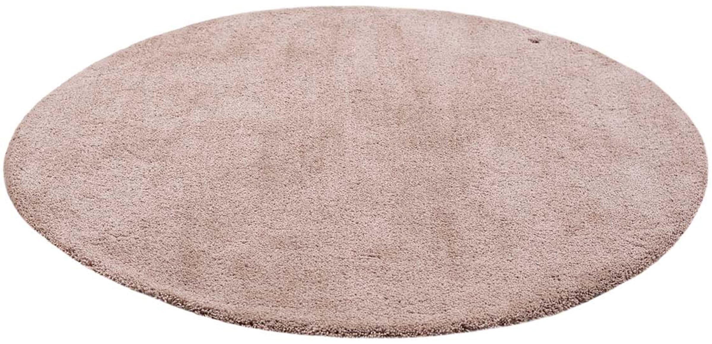 TOM TAILOR HOME Hochflor-Teppich »Shaggy Teppich Cozy«, rund, 25 mm Höhe, Uni Farben, auch in Pastell Farben, weich & kuschelig
