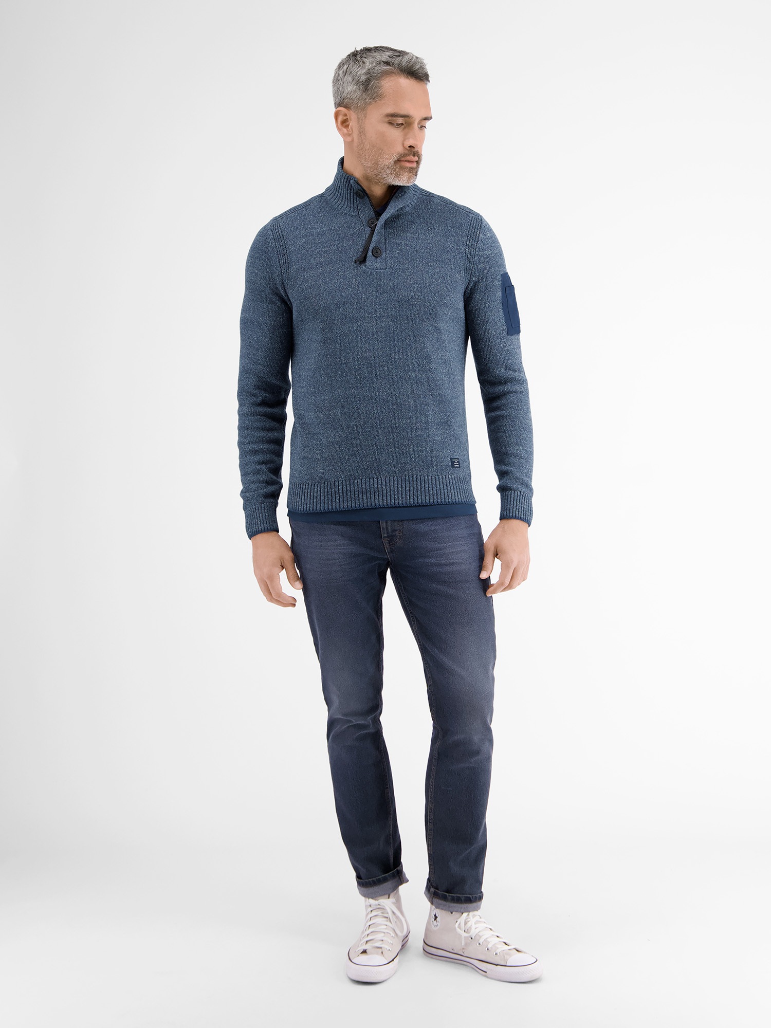 LERROS Strickpullover »LERROS Troyer in lebendiger Strickoptik«
