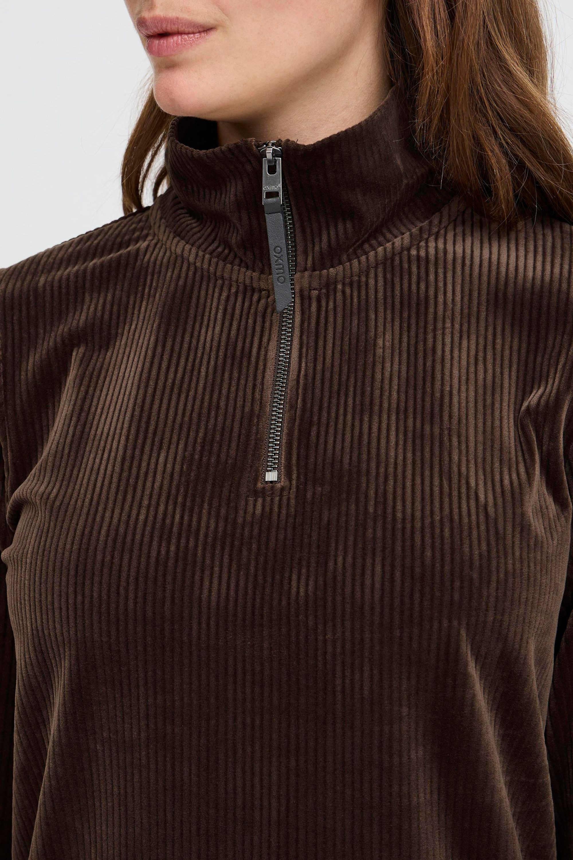 OXMO Sweatkleid »Sweatkleid OXEBBA HALFZIP«