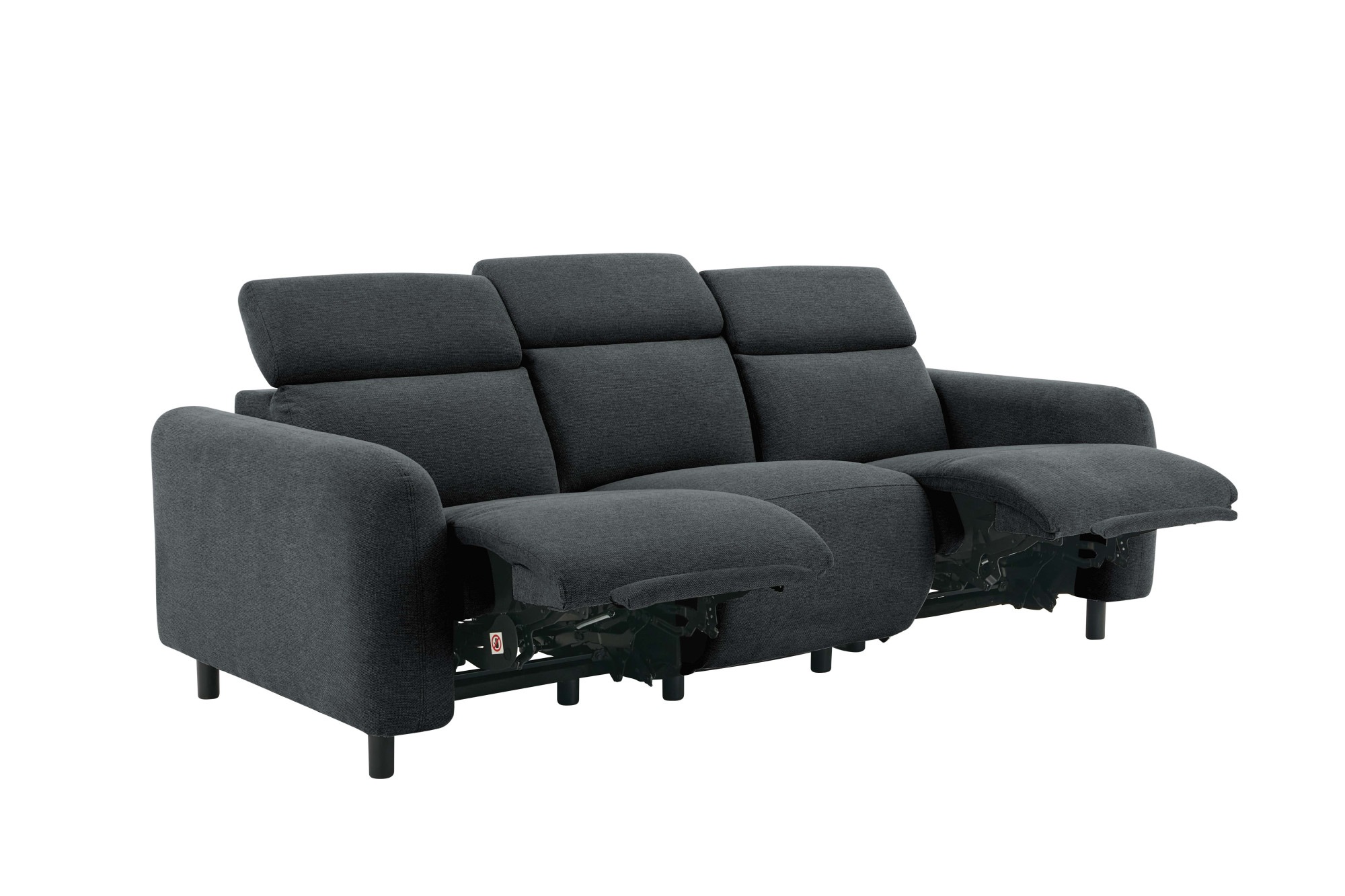 Home affaire 3-Sitzer »SKAANE Struktur-Sofa, 229 cm, manuelle-u. elektrische Relaxfunktion«, Relax-Funktion in 2 Sitzen, Kopfteilverstellung, Federkernpolsterung