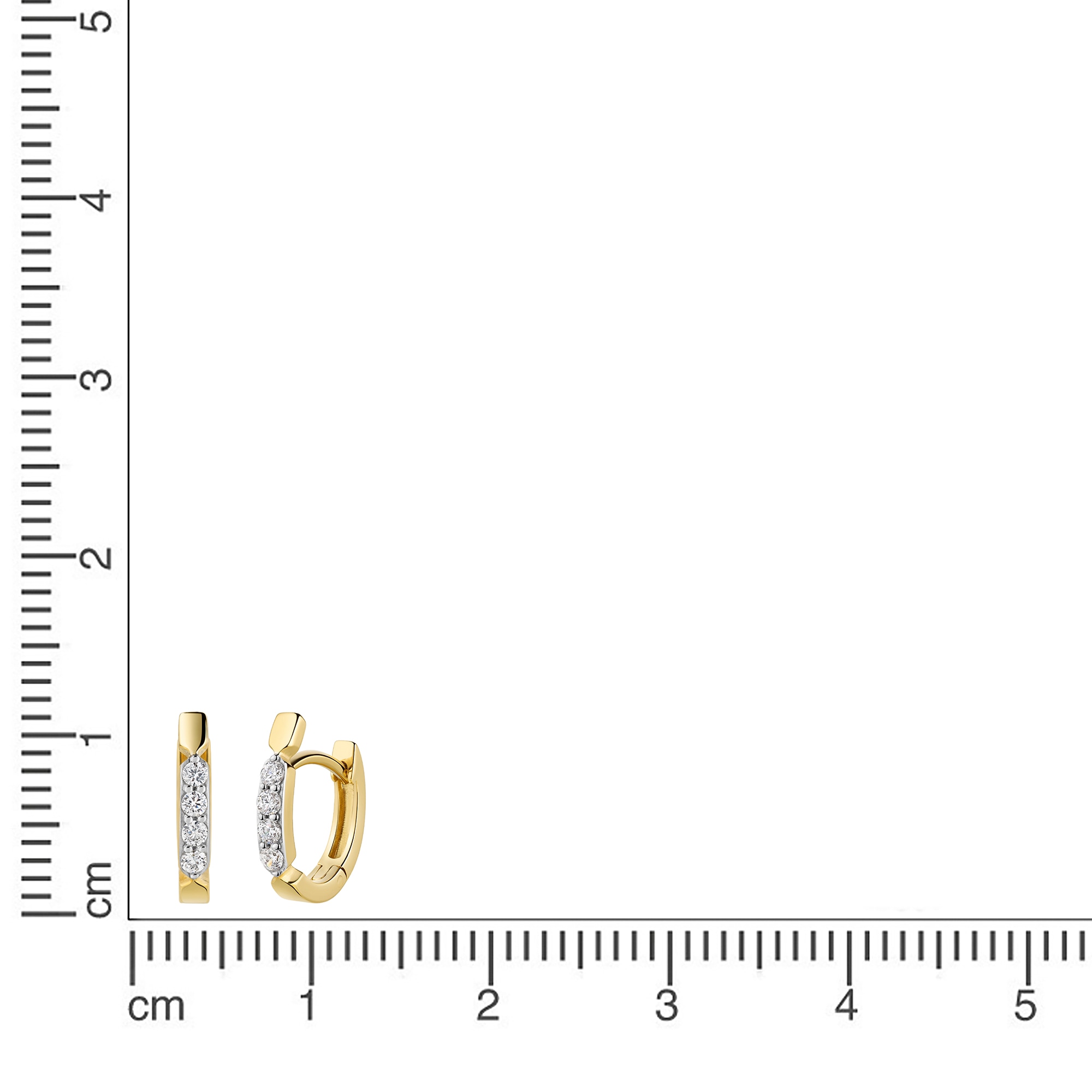 Firetti Paar Creolen »Schmuck Geschenk Gold 333 Ohrschmuck Ohrringe« mit Zirkonia (synth.)