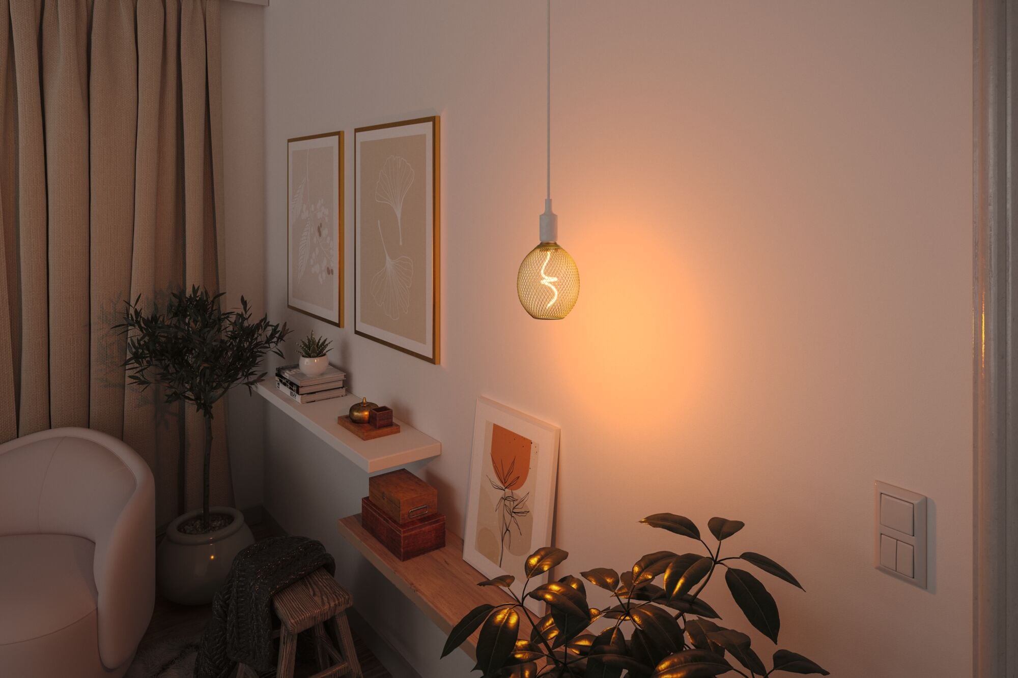 Paulmann LED-Leuchtmittel »Metallic Glow Standard 230V LED Globe dimmbar Messing« E27 1 Stk.