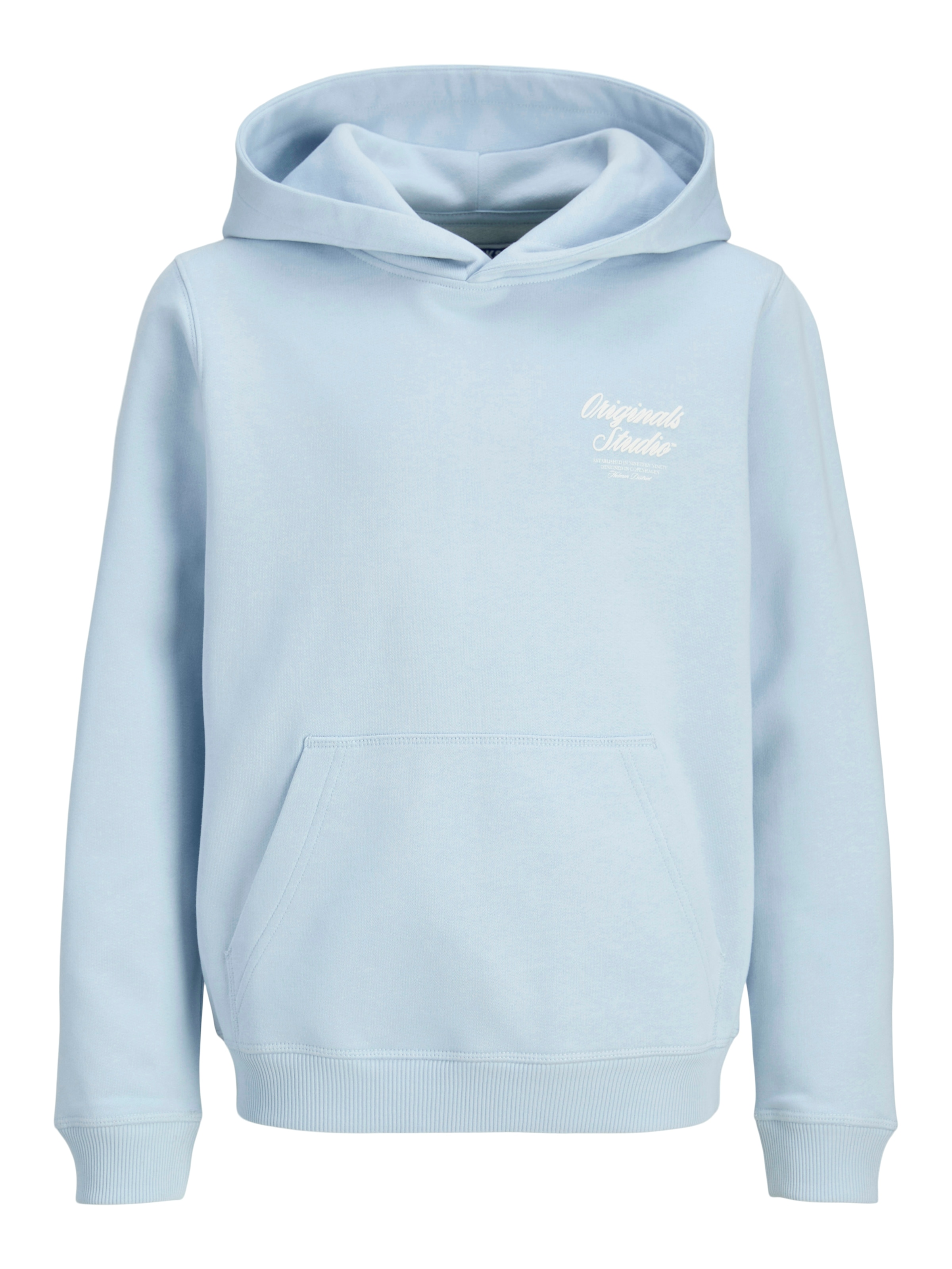 Jack & Jones Junior Kapuzensweatshirt »JORNORREBRO TYPO BACK SWEAT HOOD SN JNR«, Baumwollmischung, relaxed fit, Langarm
