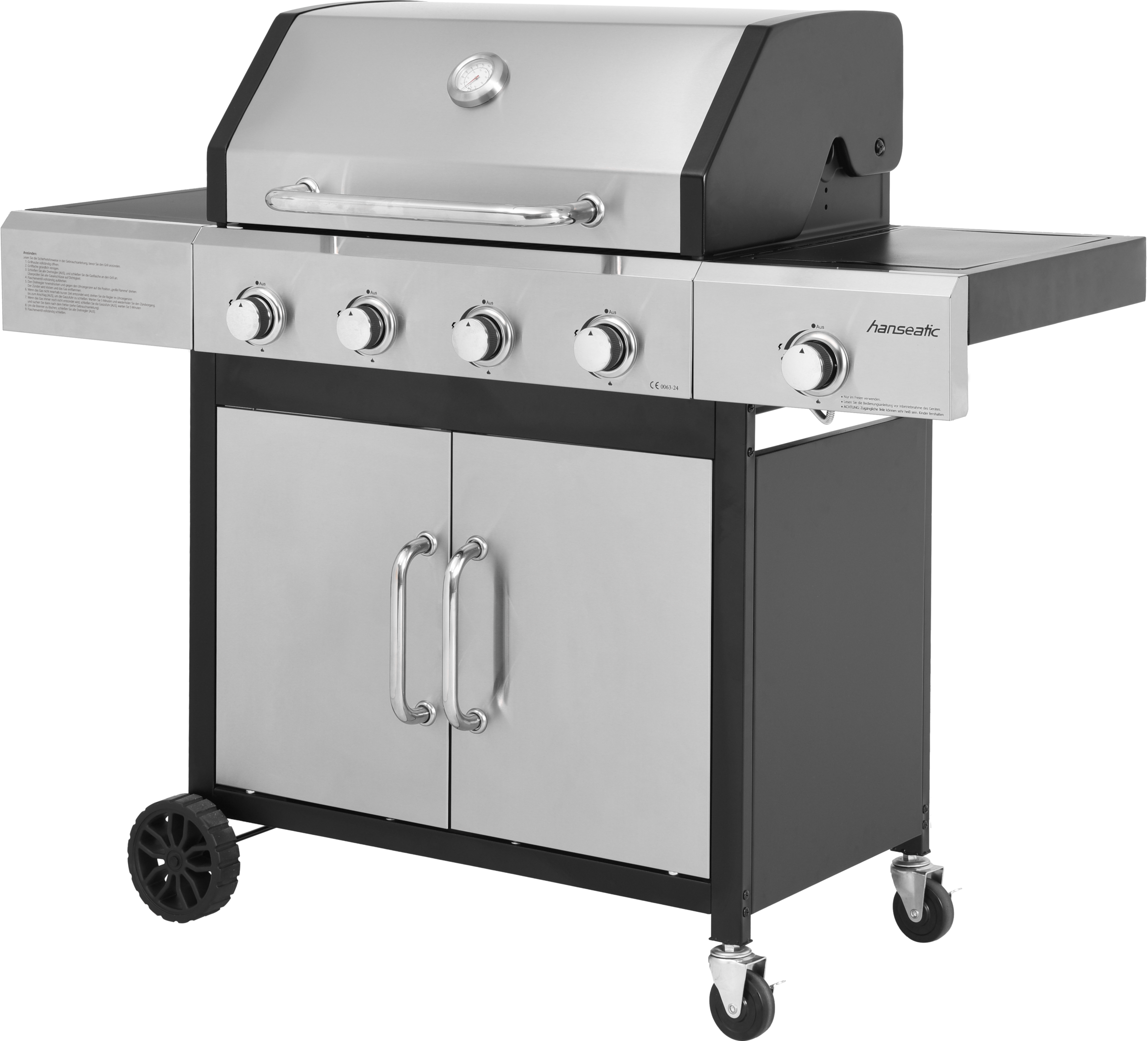 Hanseatic Gasgrill »Rockford«, BxTxH: 133x59x112 cm, 14,5 kW Gesamtleistung