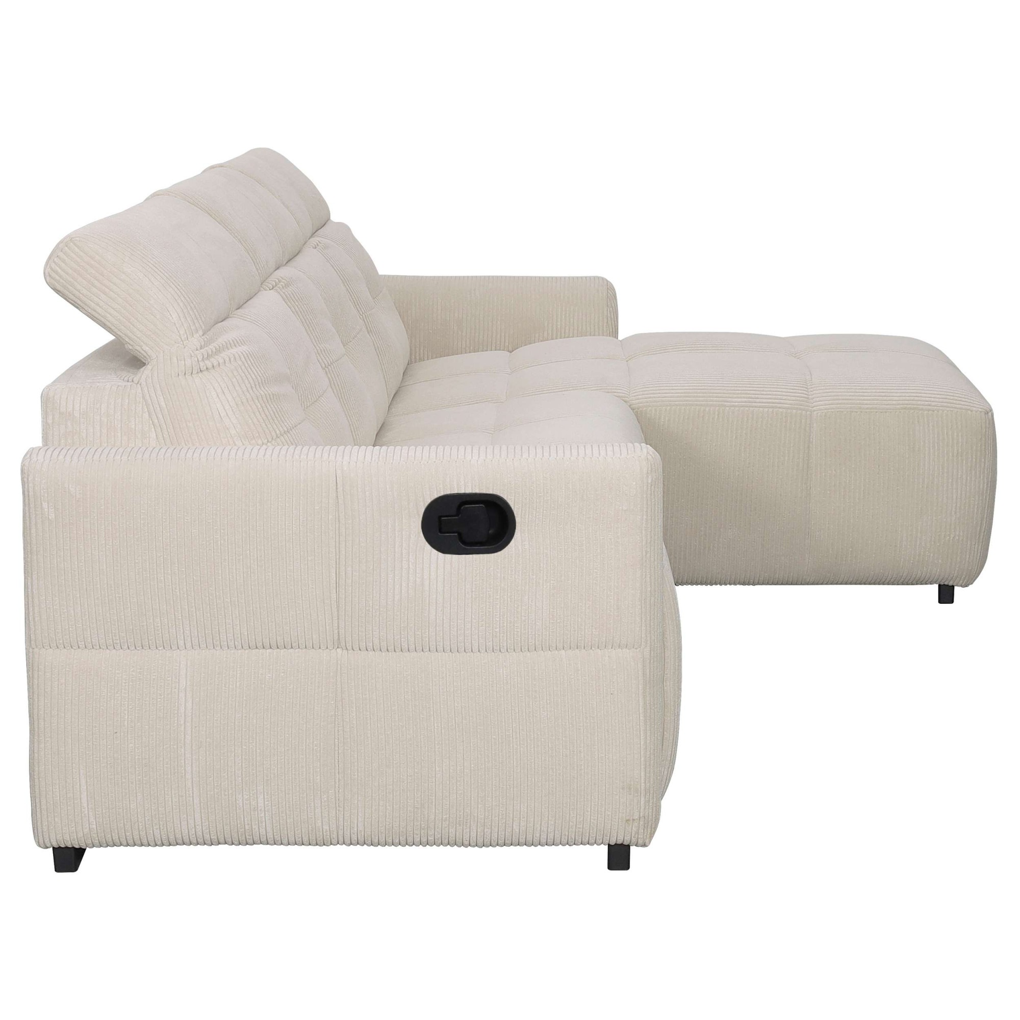 OTTO home Ecksofa »CAARLA Cord, L-Form, 261 cm, man. oder elektr. Relaxfunktion (USB-A/C)« mit USB-A und USB-C bei elektrischer Ausführung, Kopfteilverstellung