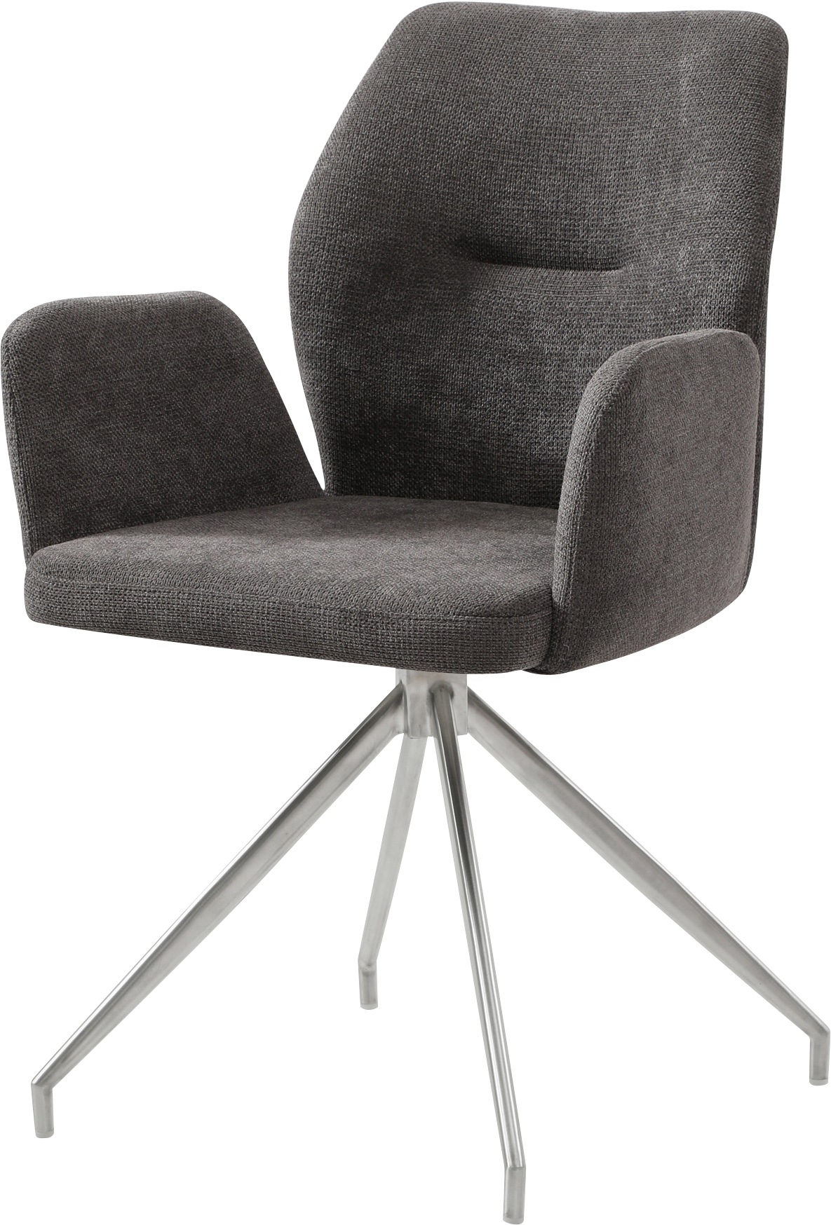 SalesFever Essgruppe »Stilvolle Tischgruppe« Set, 5 Stk. tlg. 5-teiliges Set: Tischplatte mit Baumkante, rostfreies Edelstahlgestell