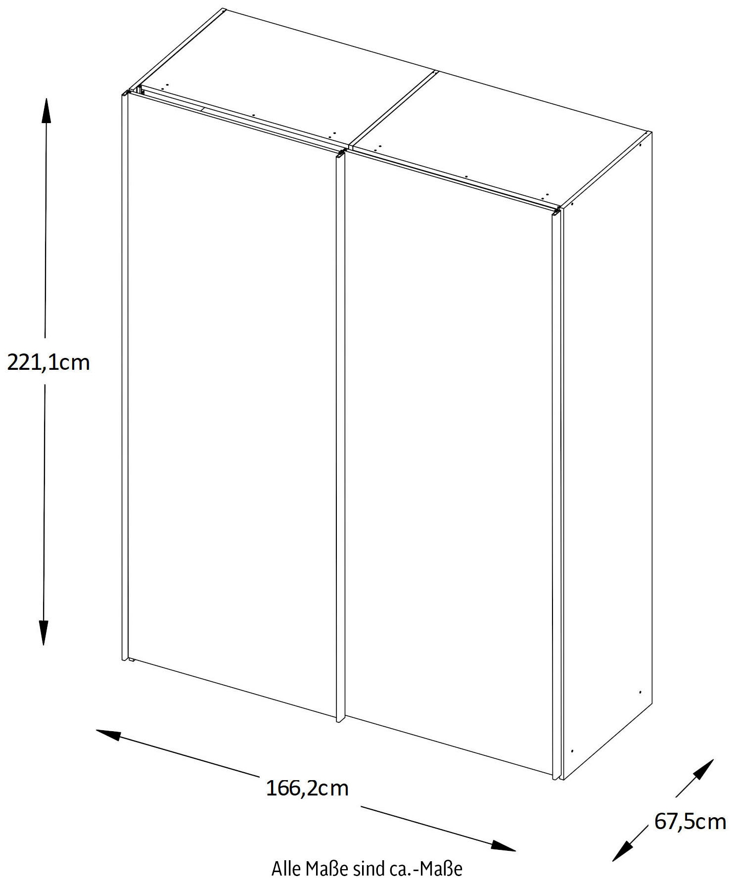 STAUD Schwebetürenschrank »Sinfonie Plus, edles Design in hochwertiger Qualität, Made in Germany« Mit vier verschiedenen Ausstattungsvarianten