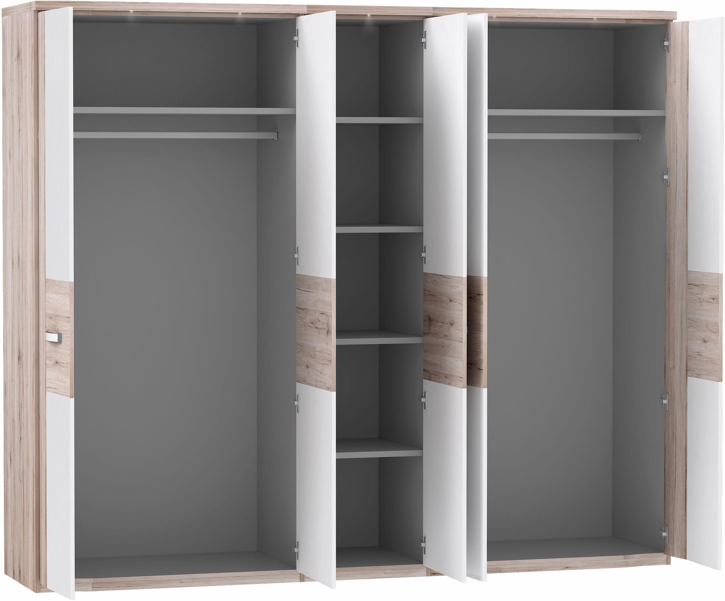 FORTE Kleiderschrank »Rondino«, (Maße: B/H/T ca. 250x214x62 cm), mit Kranz