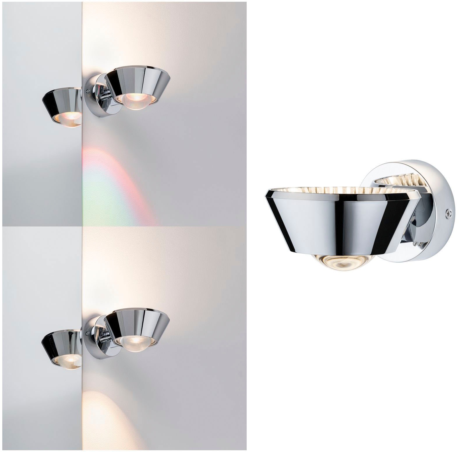 Paulmann LED Wandleuchte »Sabik«, 1 flammig, Leuchtmittel LED-Modul | LED fest integriert, Sabik IP44 9 / 1x4W, LED-Modul