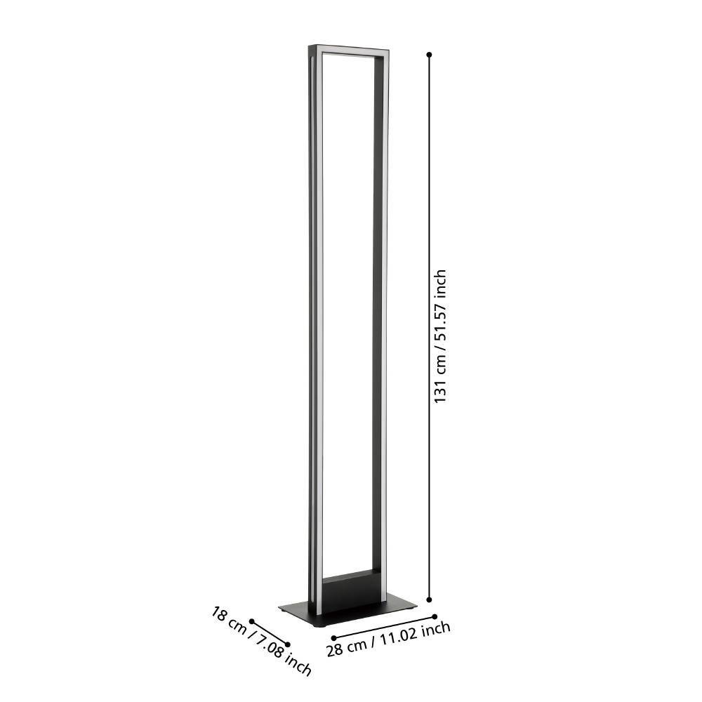 EGLO Stehlampe »SALVILANAS-Z«, 1 flammig, Leuchtmittel LED-Modul | LED wechselbar, dimmbare Standleuchte, ZigBee, App und Sprachsteuerung Alexa