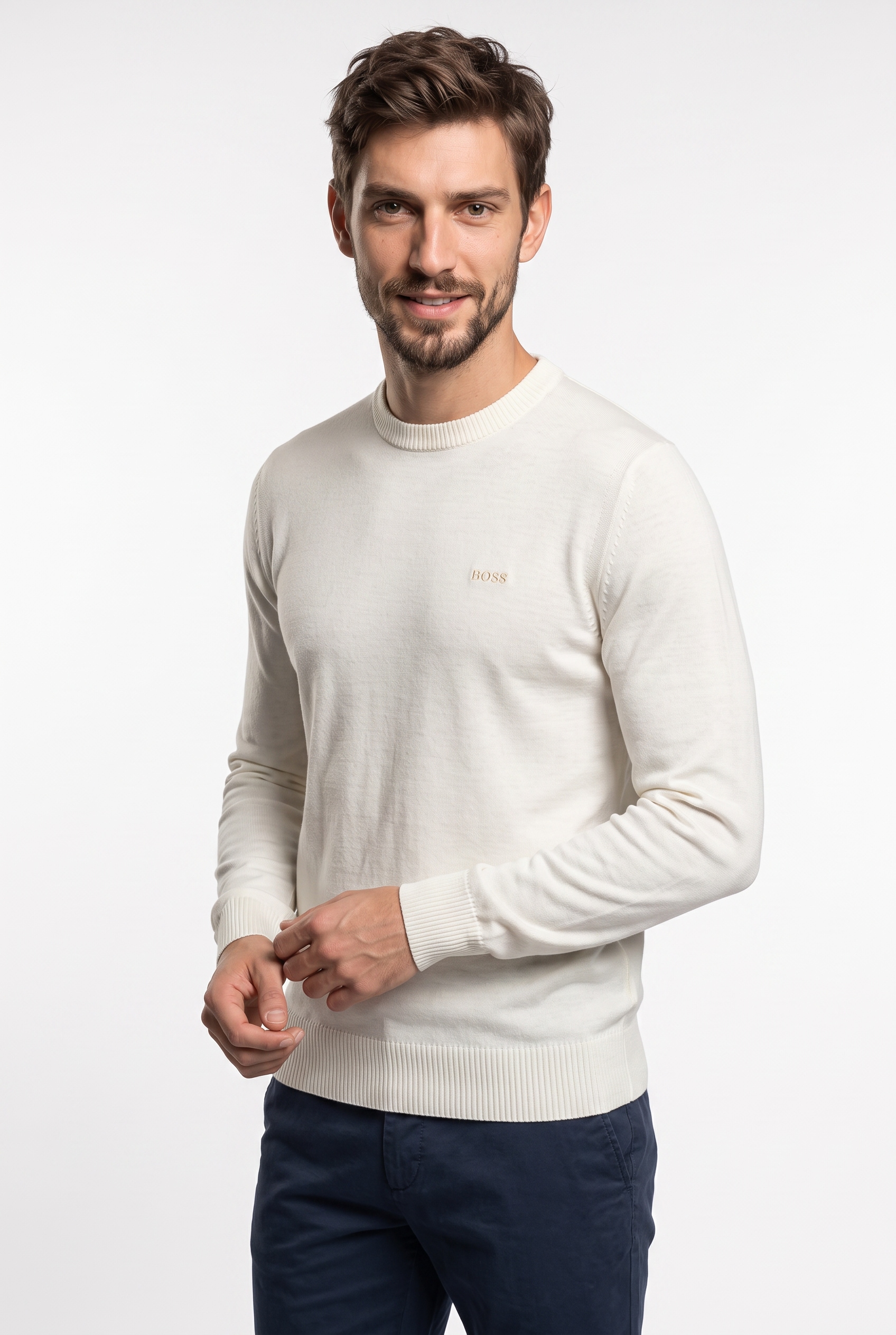 BOSS ORANGE 1100000002199 »Avac« mit Schurwolle, Regular Fit, gesticktes Logo