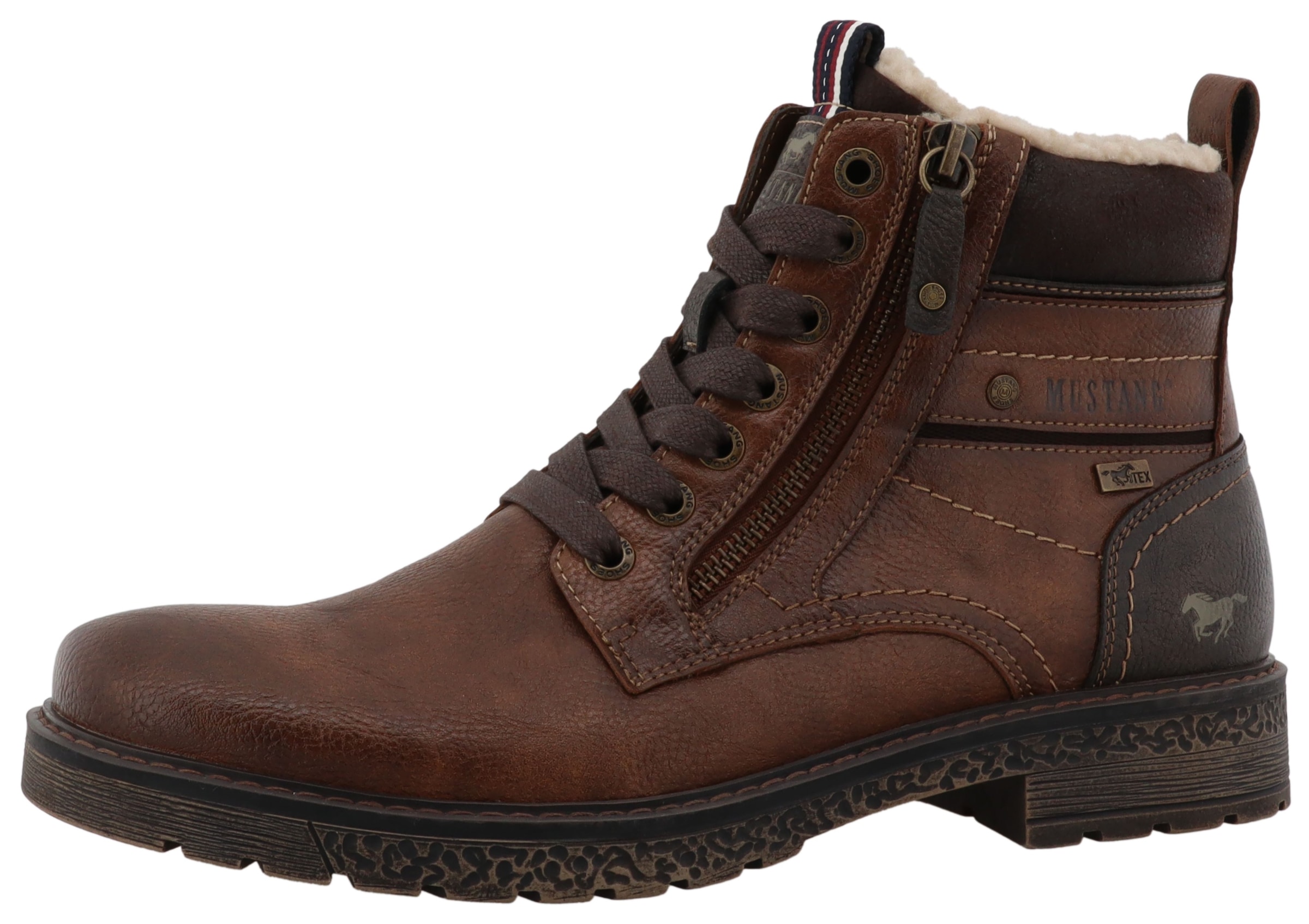 Mustang Shoes Winterstiefelette »Midor«  Schnürstiefel, Winterstiefel mit Warmfutter