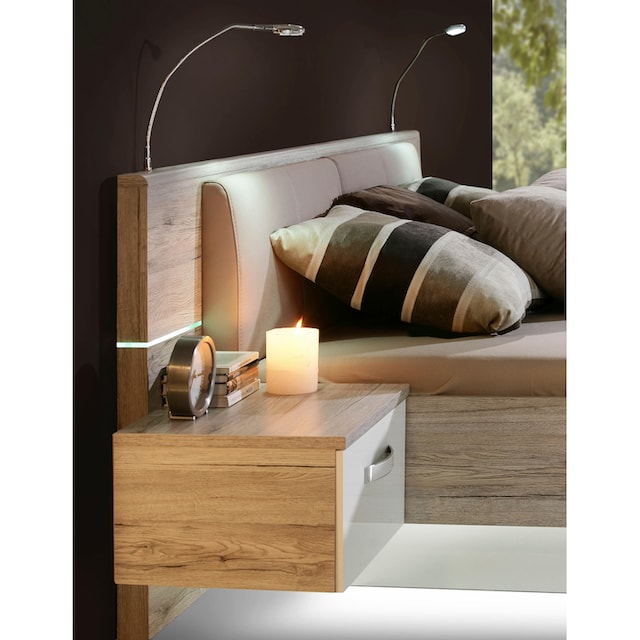 FORTE Bettanlage »Rondino«, mit Polsterkopfteil und LED-Beleuchtung,  wahlweise mit oder ohne Bettbank auf Rechnung bestellen