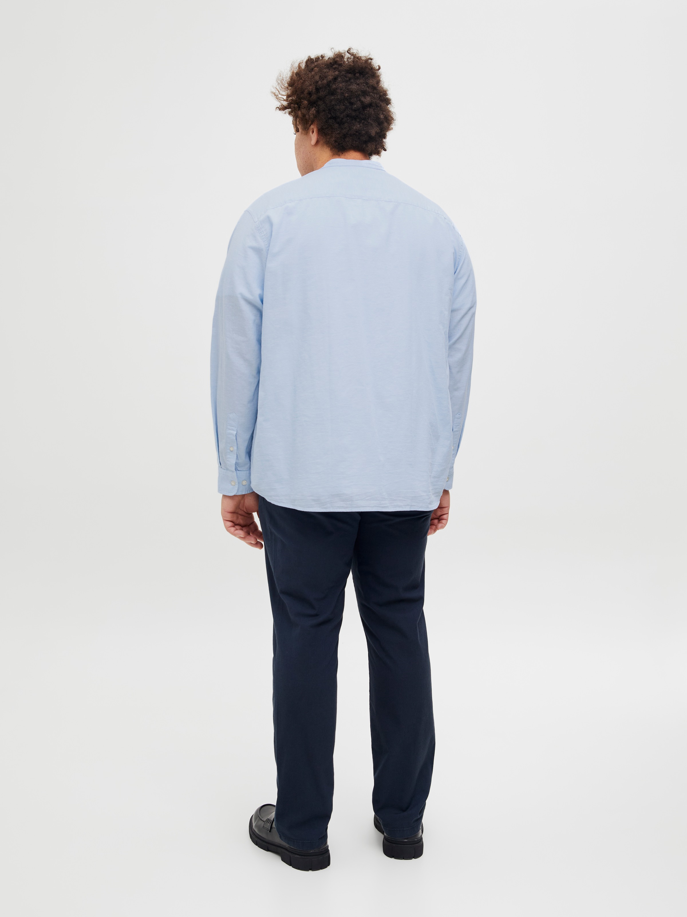 Jack & Jones PlusSize Langarmhemd »JJEBREEZE LINEN BLE BAND SHIRT LS SN PLS«