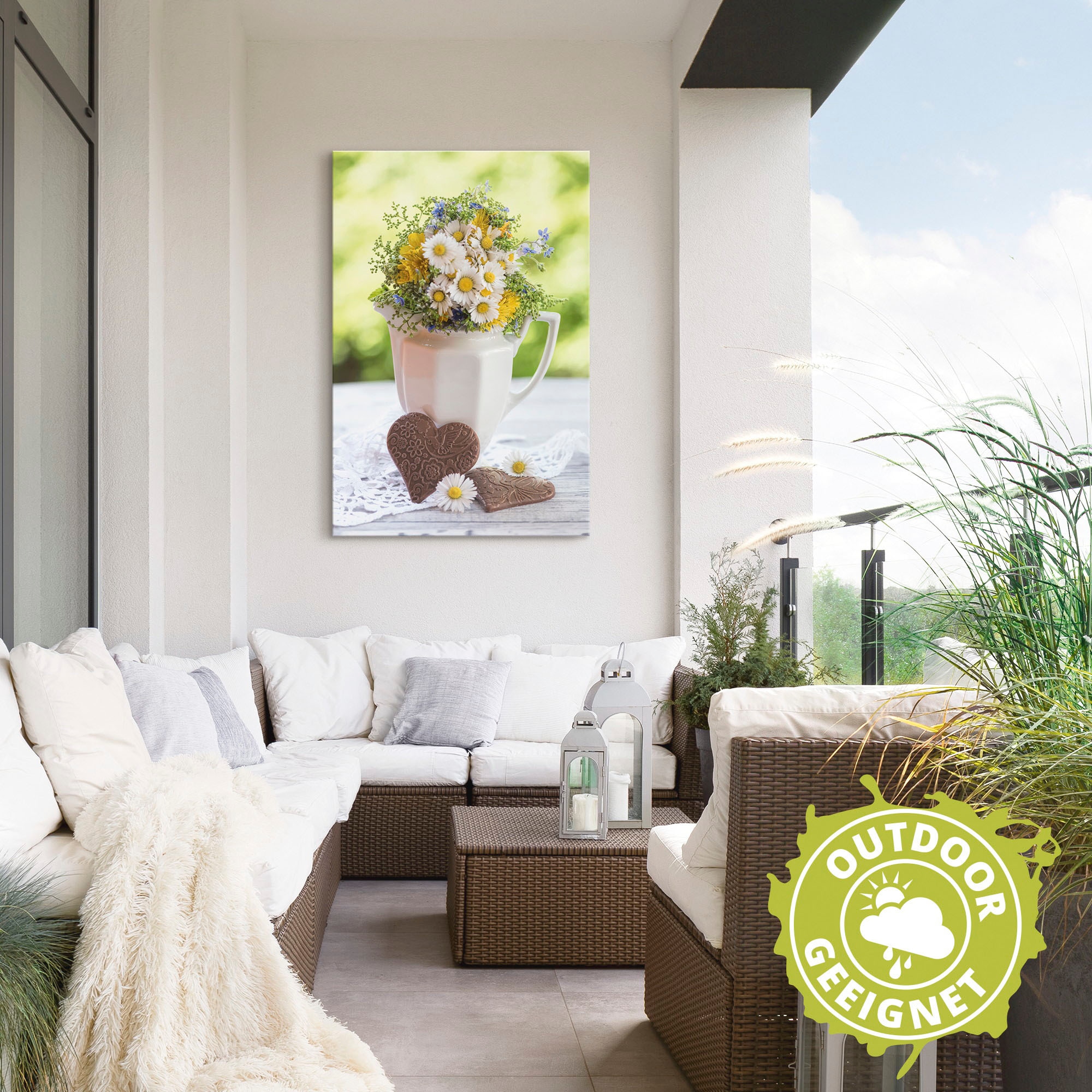 Artland Wandbild »Aus Liebe zum Frühling«, Vasen & Töpfe, (1 St.), als Alubild, Outdoorbild, Leinwandbild, Wandaufkleber, versch. Größen