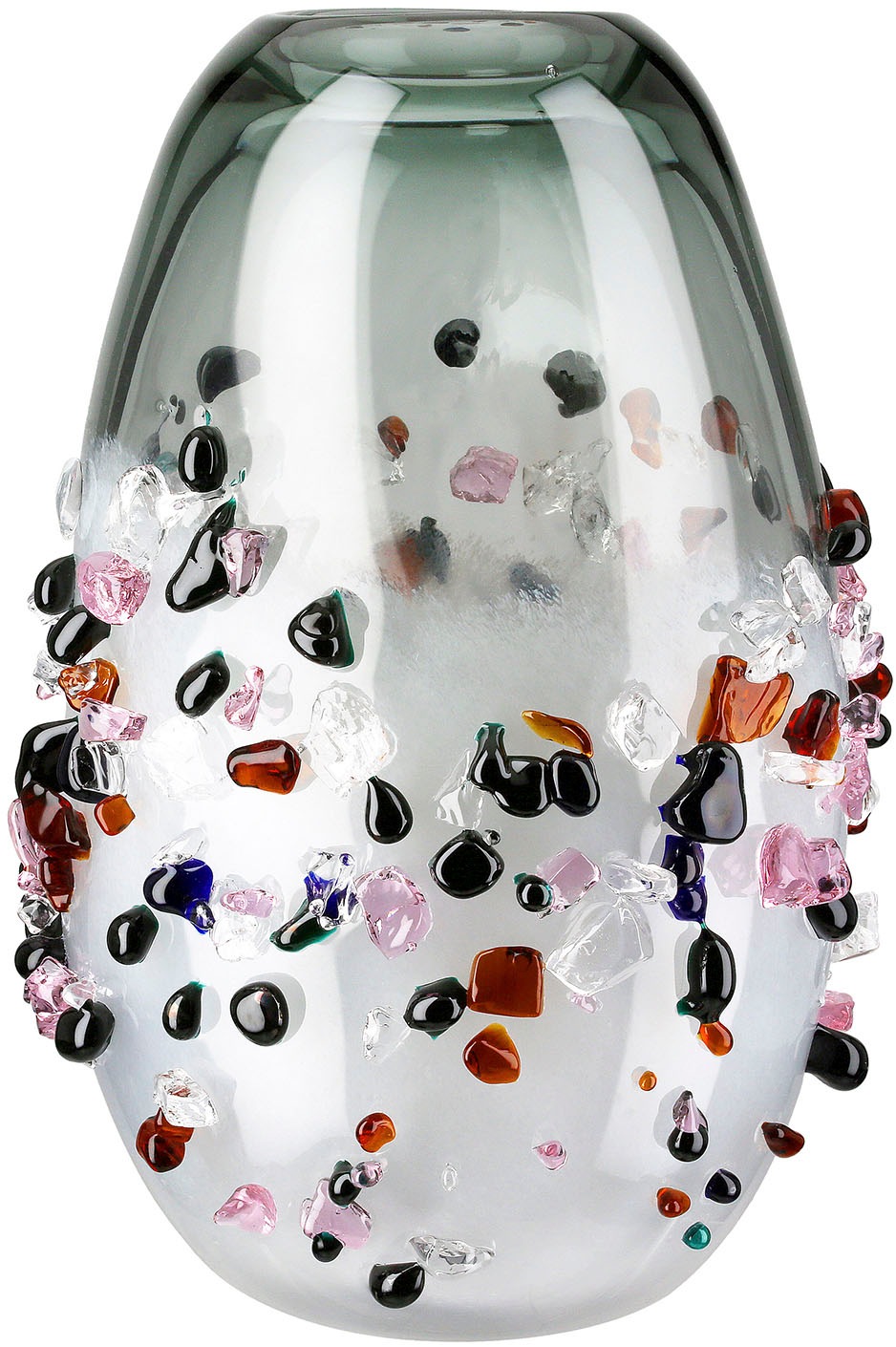 Casablanca by Gilde Tischvase »Vase Stones schwarz transparent«, (1 St.)
