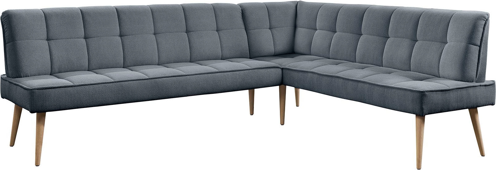 exxpo - sofa fashion Eckbank »Latte« moderne Sitz- und Rückensteppung, bequem und elegant, hoher Holzfuß