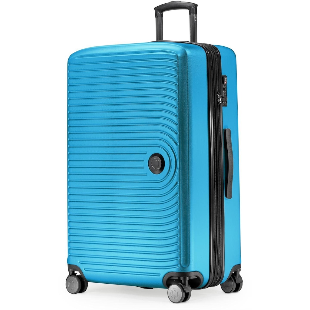 Hauptstadtkoffer Hartschalen-Trolley »Mitte, 77 cm, cyanblau«, 4 Rollen