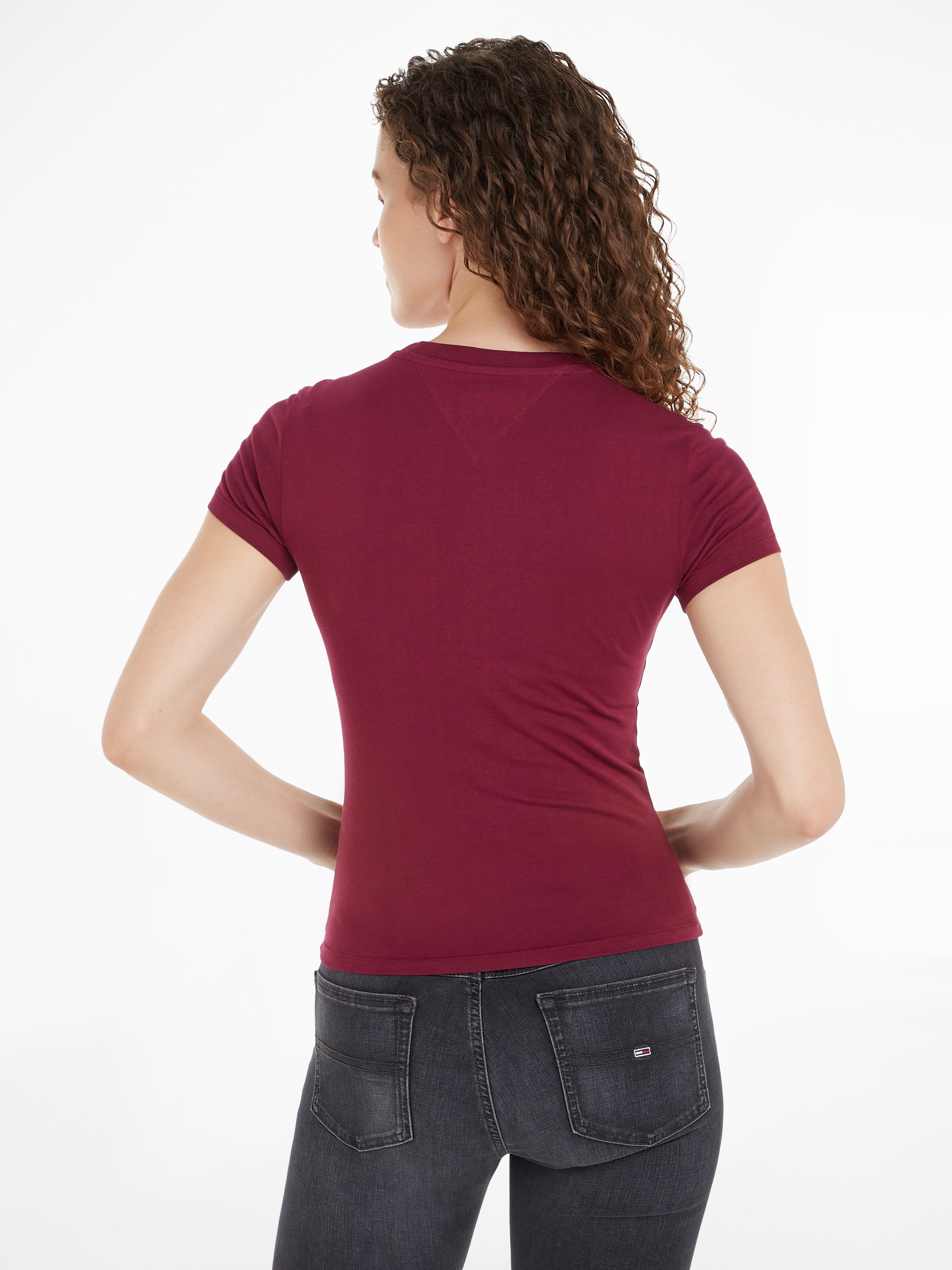 Tommy Jeans T-Shirt »TJW SLIM LINEAR TEE EXT«, mit Logo-Schriftzug