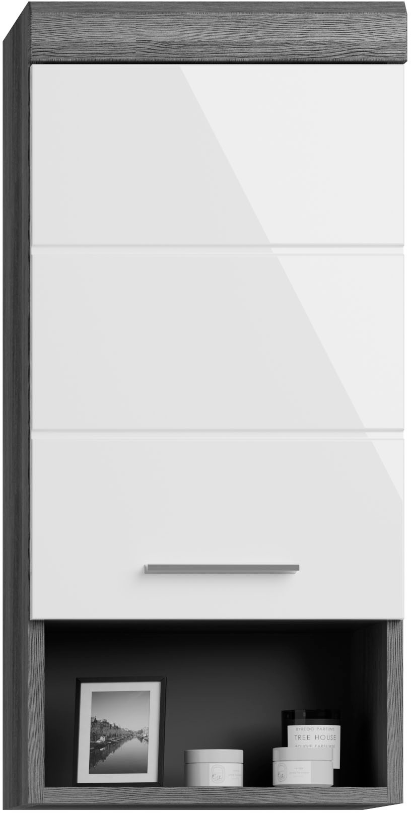 INOSIGN Badmöbel-Set »Siena, 4 teilig, bestehend aus:«, (Set, 3 St.), Waschbeckenunterschrank, Spiegel, Unterschrank, Hängeschrank